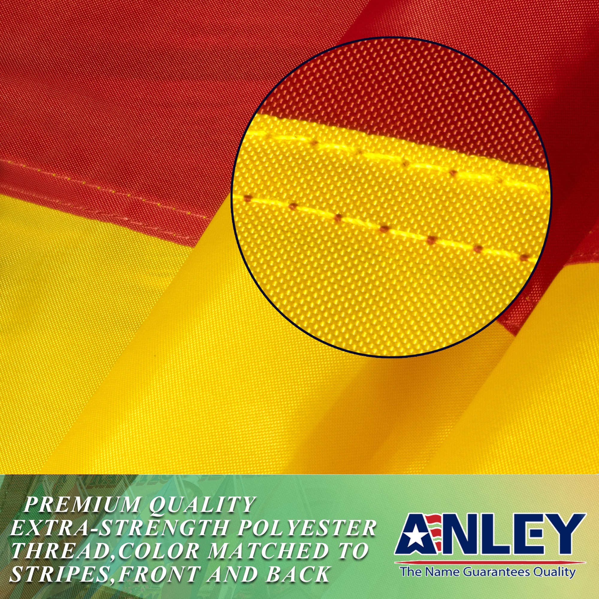 Heavy Duty Nylon Embroidered Germany Flag 3x5 Feet