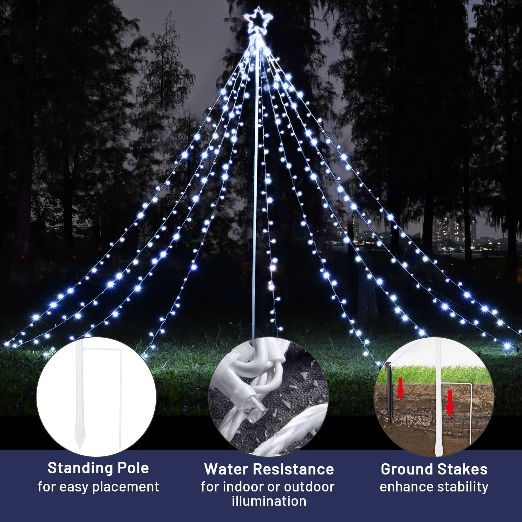 Yescom 11LST006-12F-COLD-LO Outdoor-Christmas-Decor - View #3