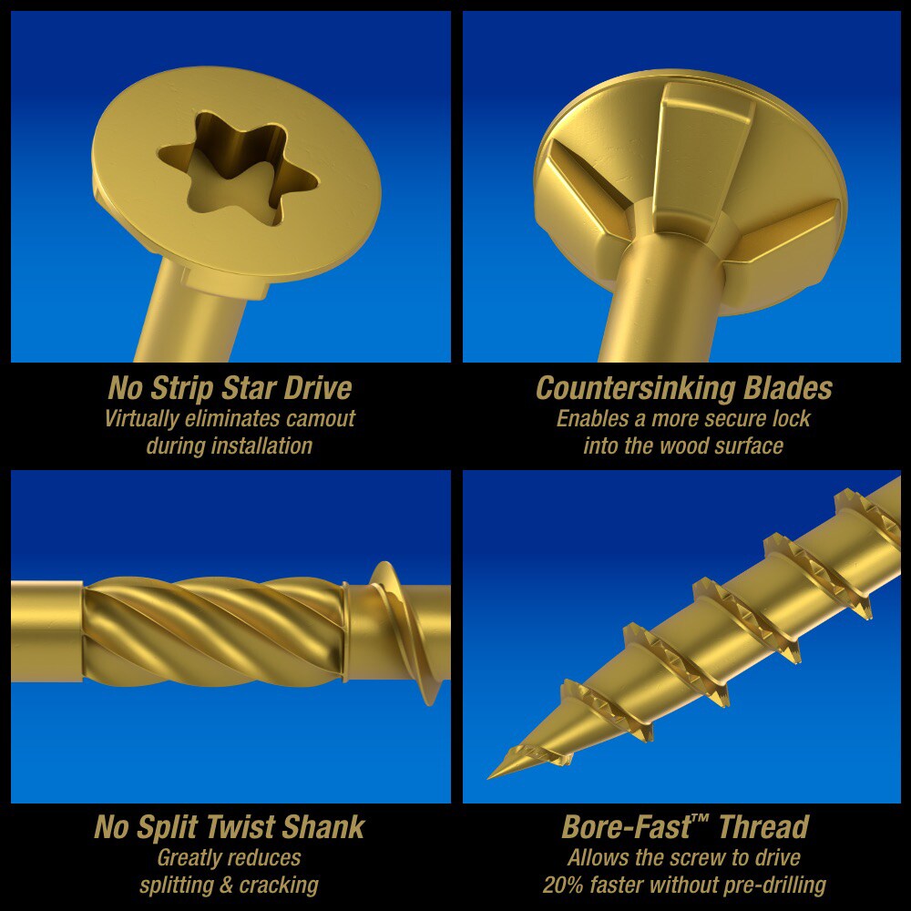 Power Pro #10 x 3-in Epoxy Exterior Wood Screws (70-Per Box)