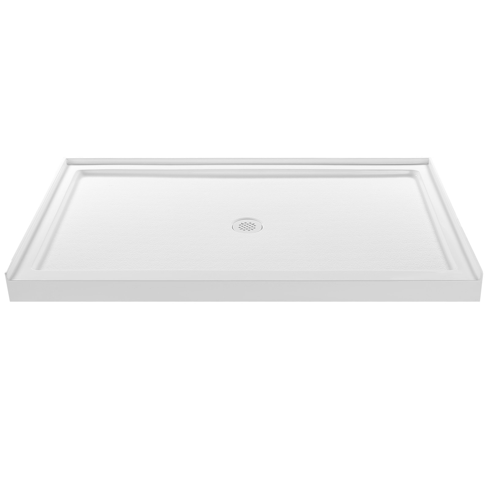 GIVIMO - 60-in x 36-in Shower Pan Single Threshold Rectangle Acrylic Shower Base White Slip-Resis...
