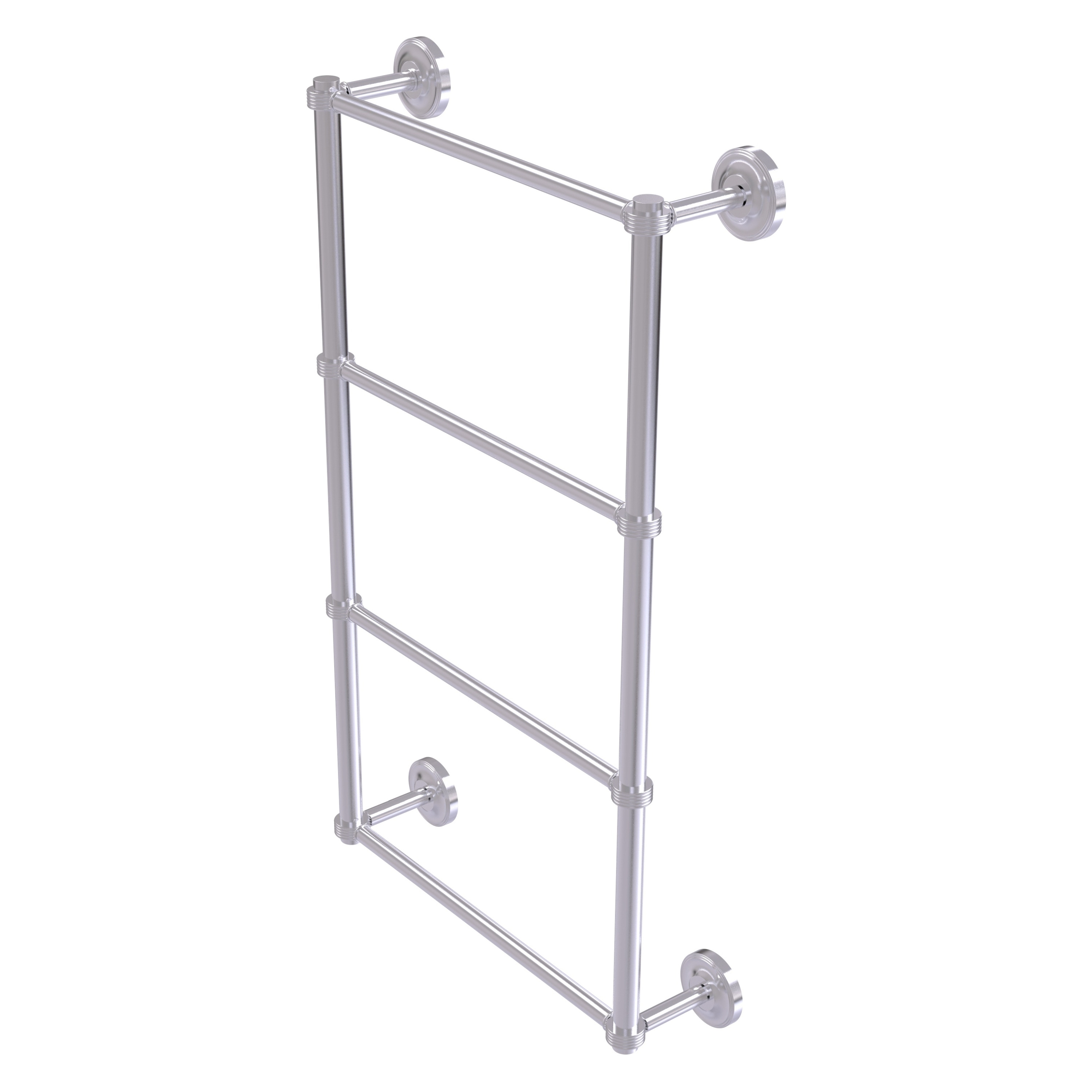 Allied Brass PR-28G-24-SCH Prestige Regal 24-in double Satin Chrome Wall mount 4-tier Towel Bar