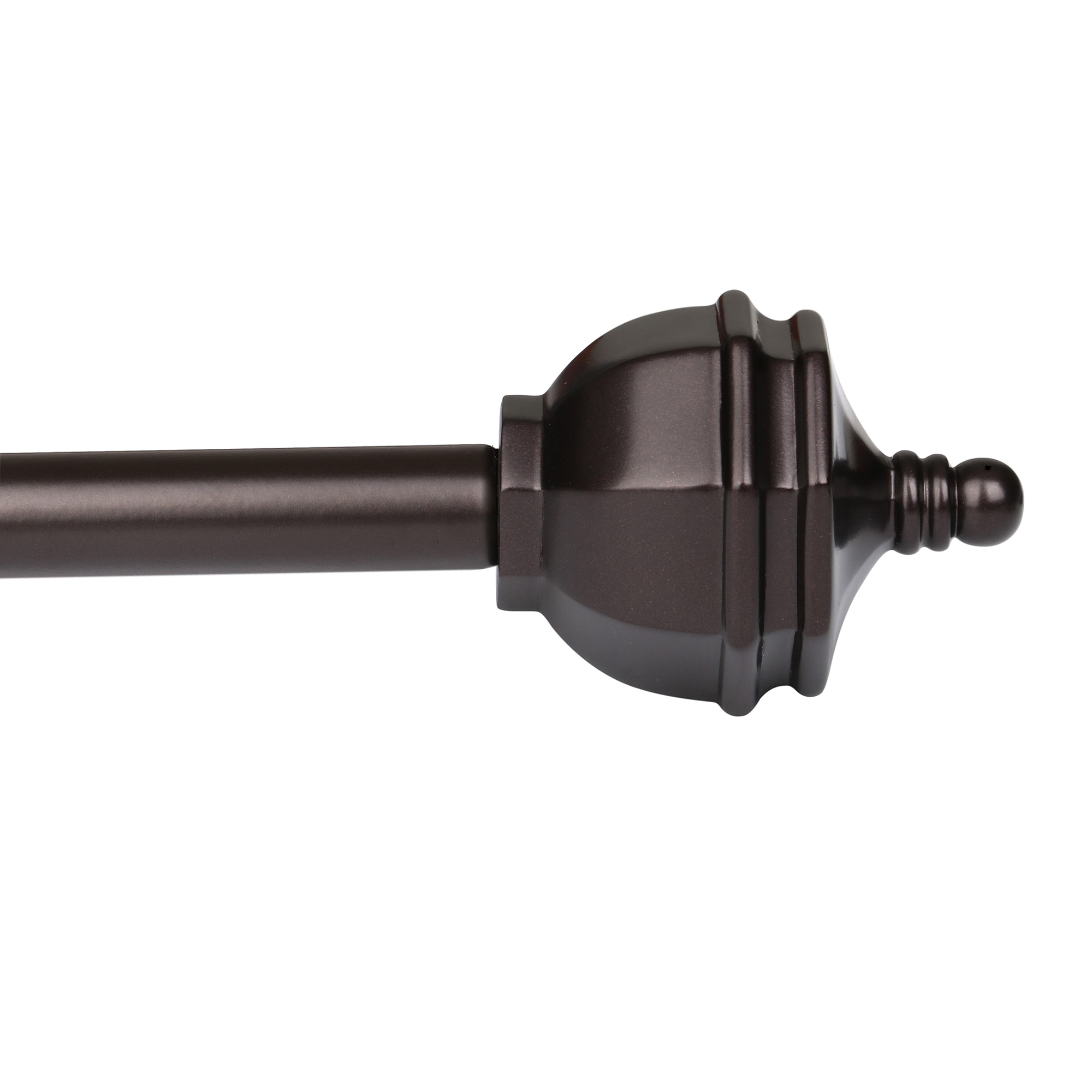 Utopia Alley D62RB 28-in to 48-in Oil rubbed bronze Iron Single curtain rod with Finials