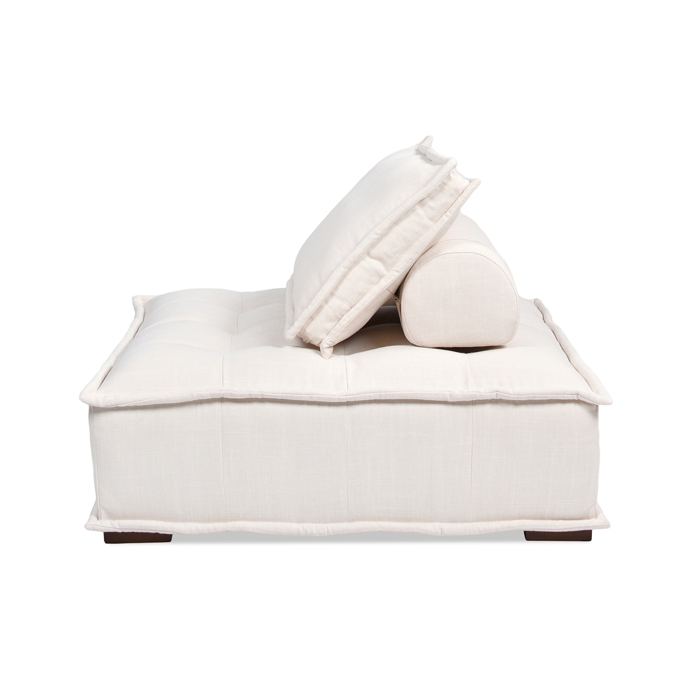 Arwen Beige Linen Tufted Five-Piece Modular Sectional Sofa
