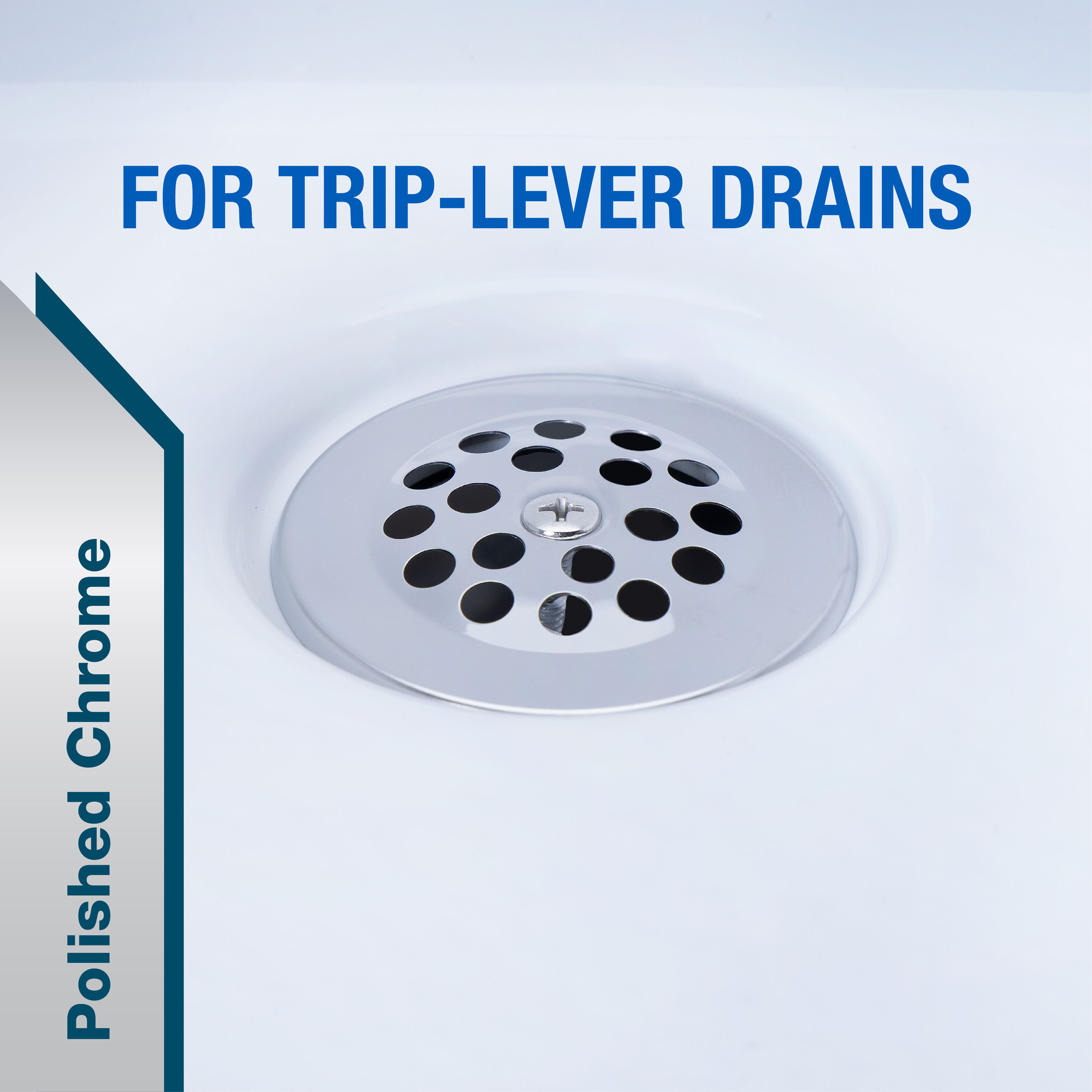 Dearborn 1000000507 Bathtub Strainer wth Screw - Polished Chrome