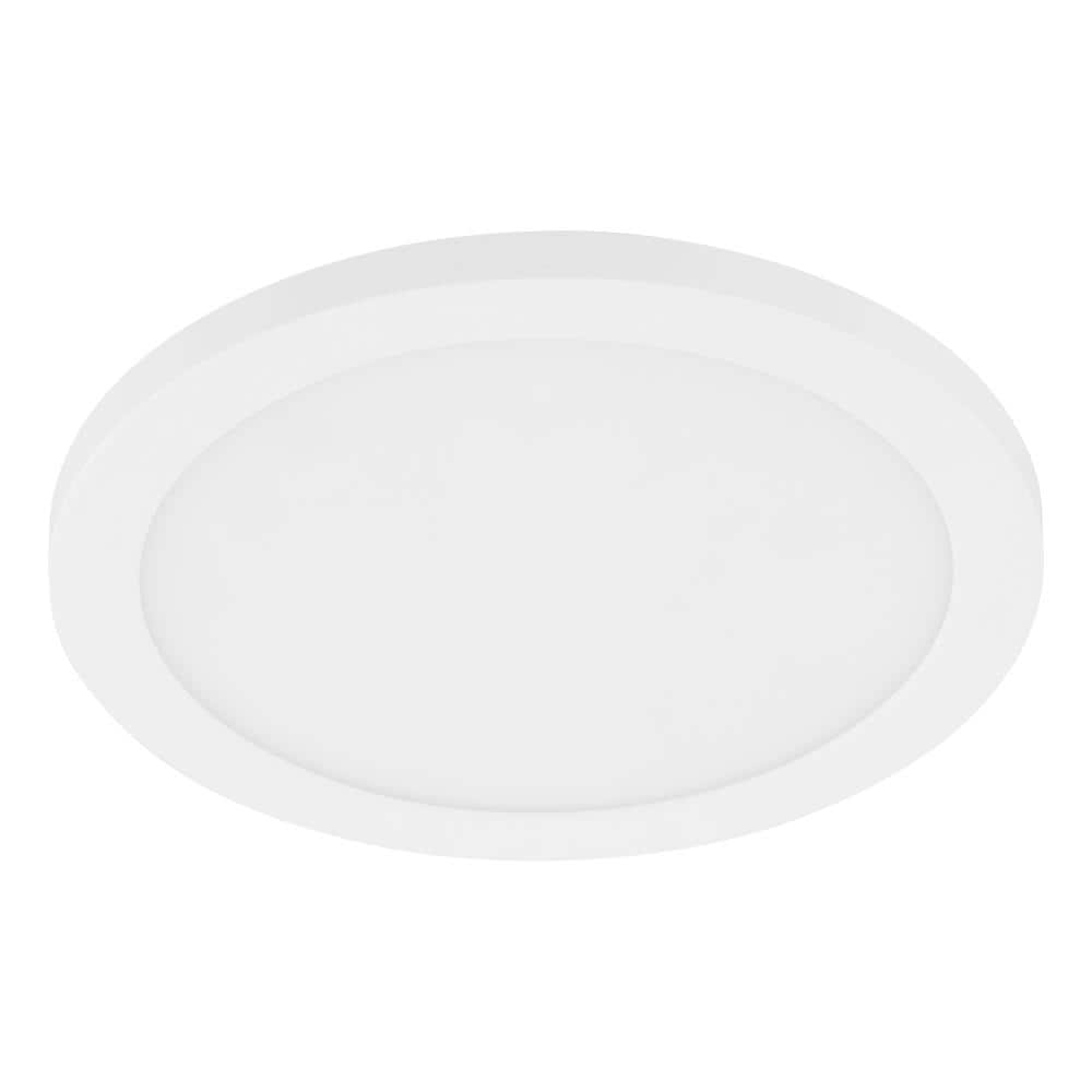 Eglo Trago 9" Contemporary Brushed Nickel LED Flush Mount Light
