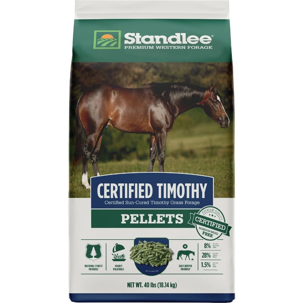 Standlee Certified Timothy Pellets for Horses 40 lbs #1275-30111-0-0