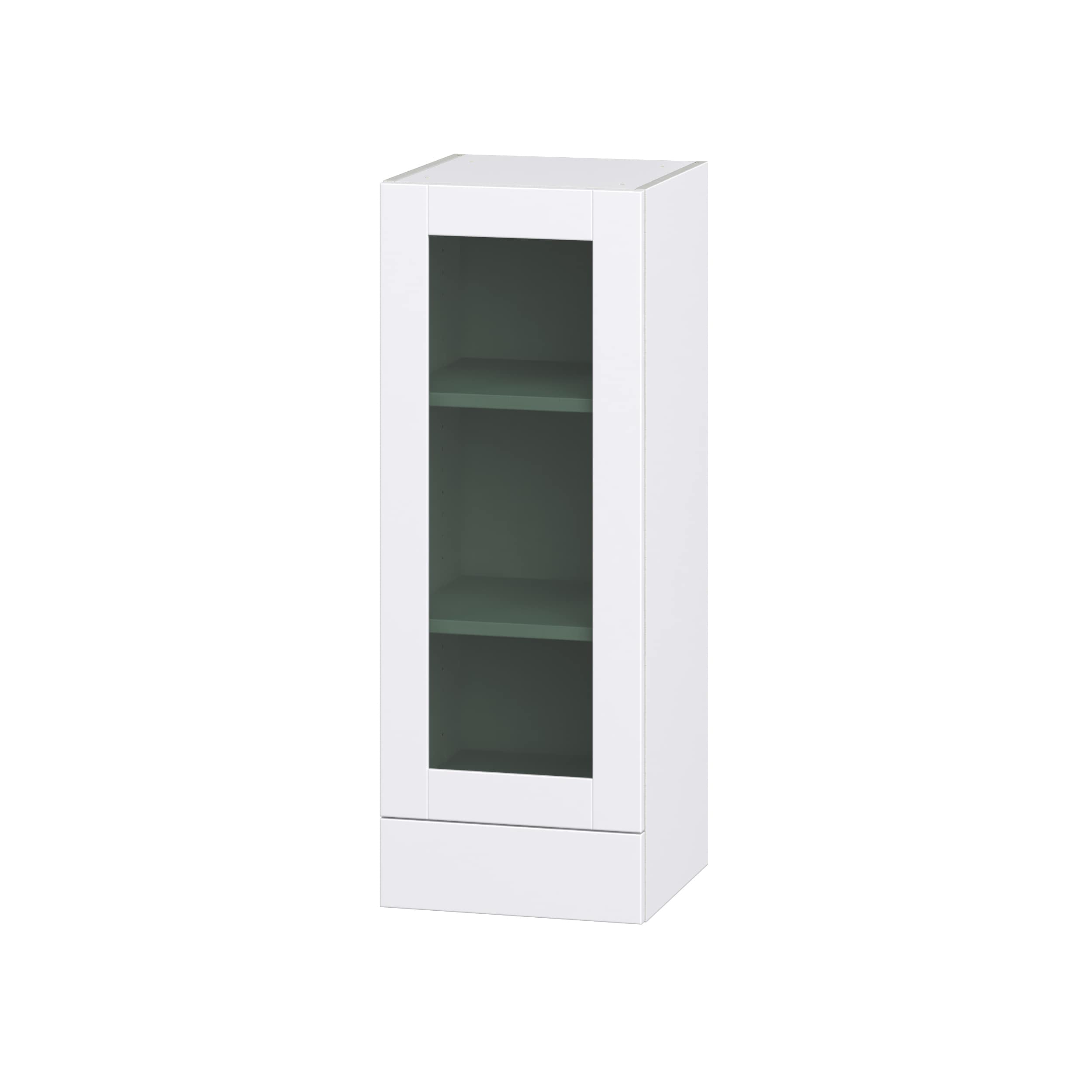 Hugo&Borg DSWG1540A(L/R)-RM Rosemont 15-in W x 40-in H x 14-in D Glacier White Wall Fully assembled Cabinet (Recessed Panel Glass)