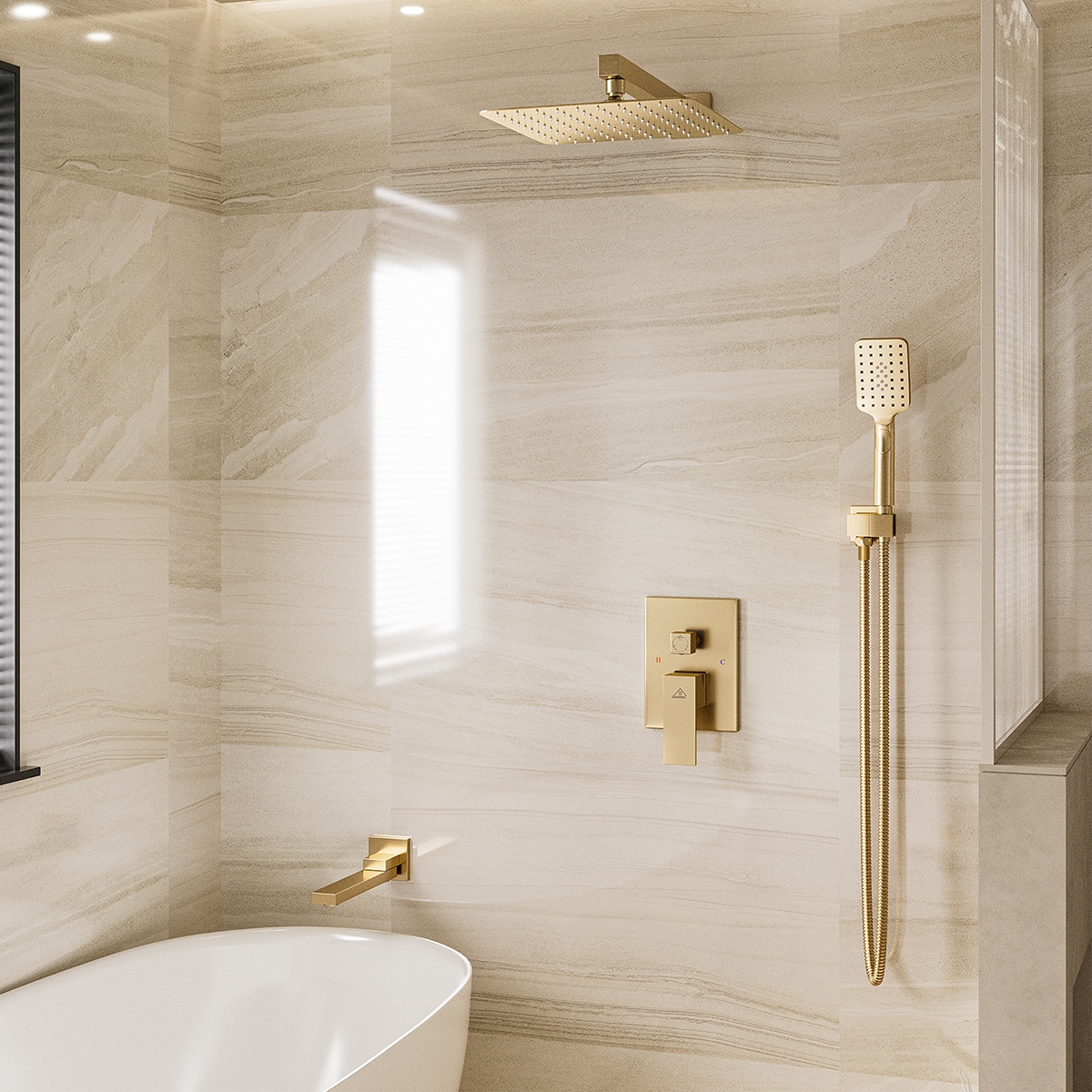 Mondawe MO6006-12GD Showerhead-Bar-Panels - View #3