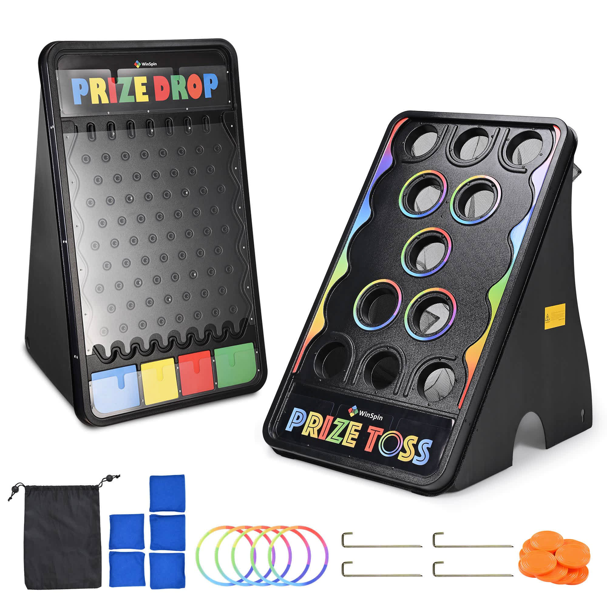 Yescom 35PDGPTB001-41-41-LO WinSpin Bean Bag Toss Game and Large Prize Drop Board for Carnival Events School
