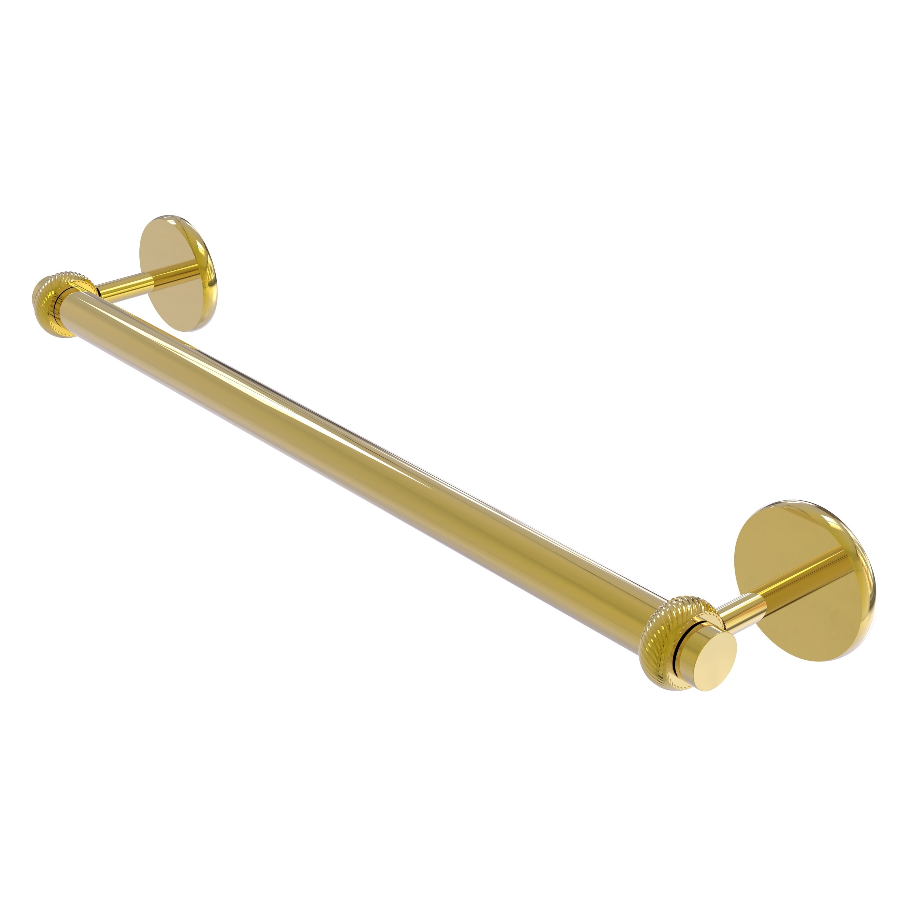 Allied Brass 7251T/24-PB Satellite Orbit Two 24-in Polished Brass Wall mount Single Towel Bar
