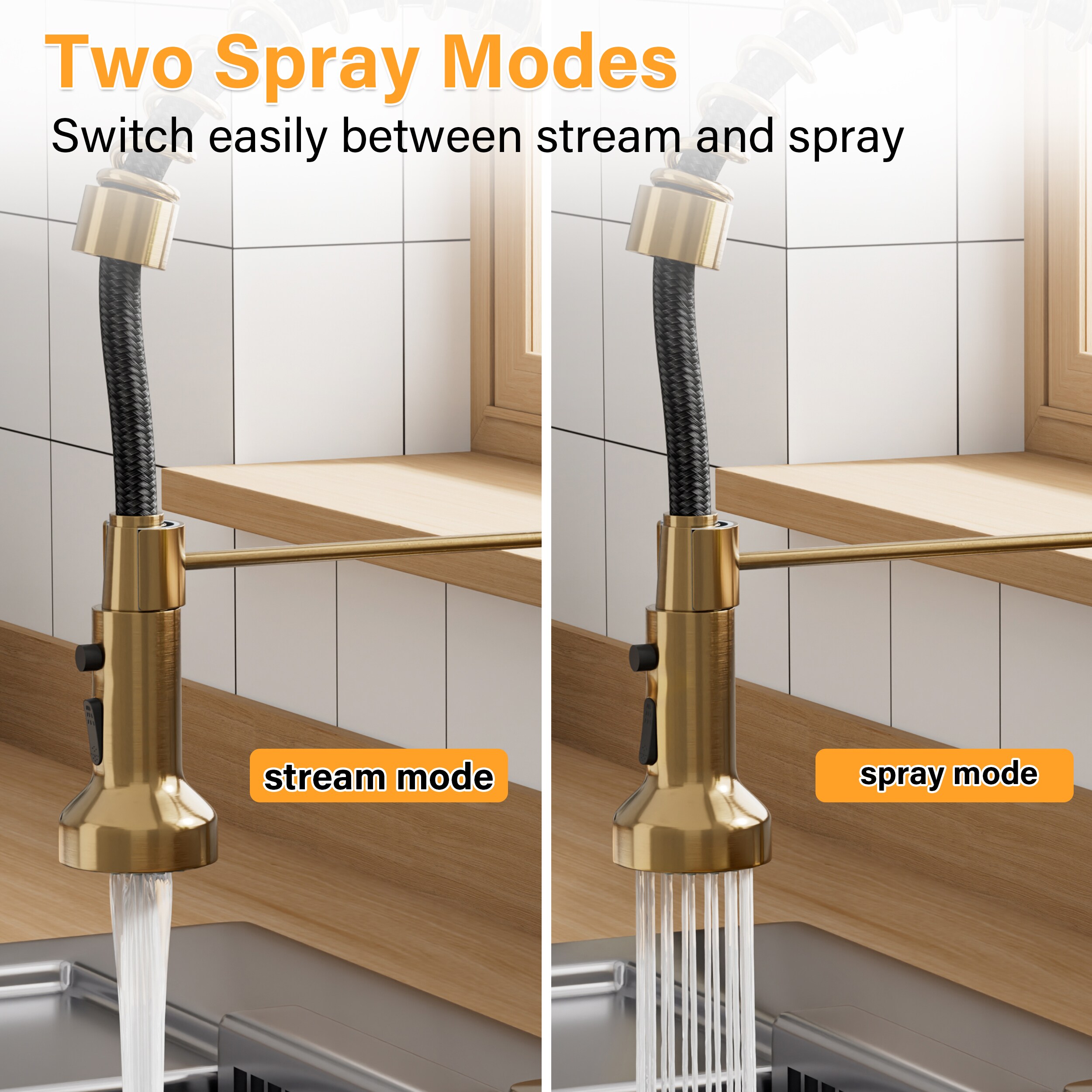 WELLFOR QJ-K-18933NGD Kitchen-Faucets - View #4