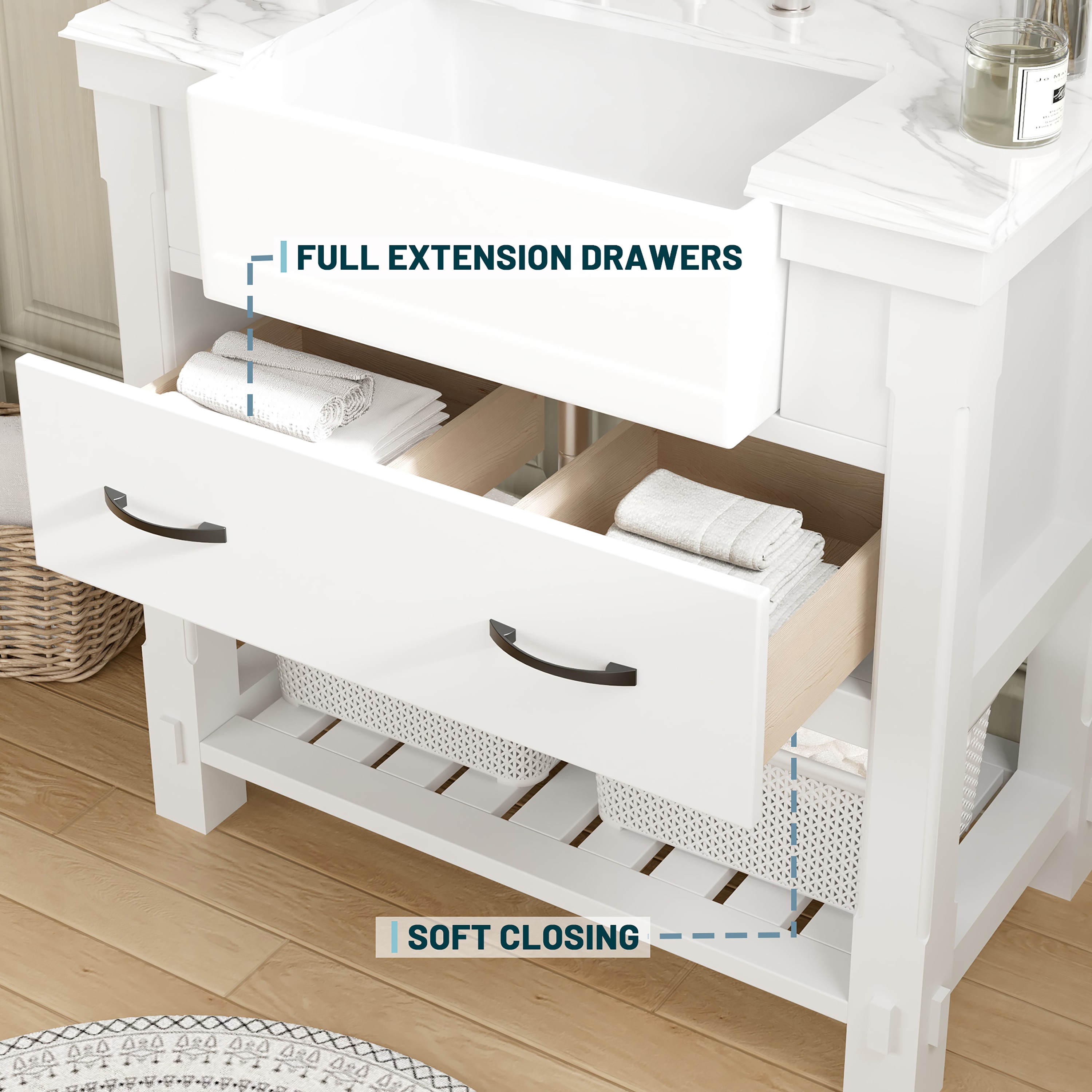 CASAINC MS-30036-CAB-GR Bath-Vanity-Combo - View #11