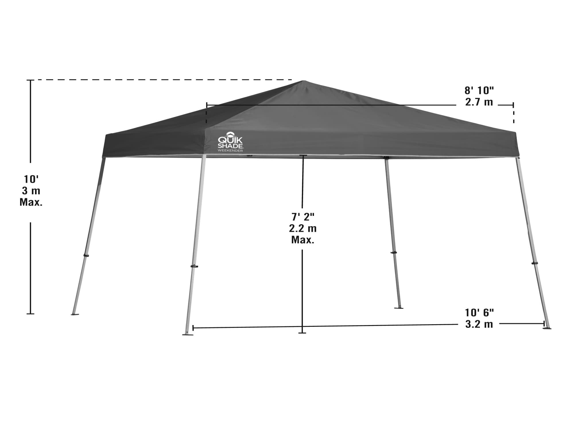 Quik Shade 12-ft x 12-ft Square White Pop-up Canopy at Lowes.com