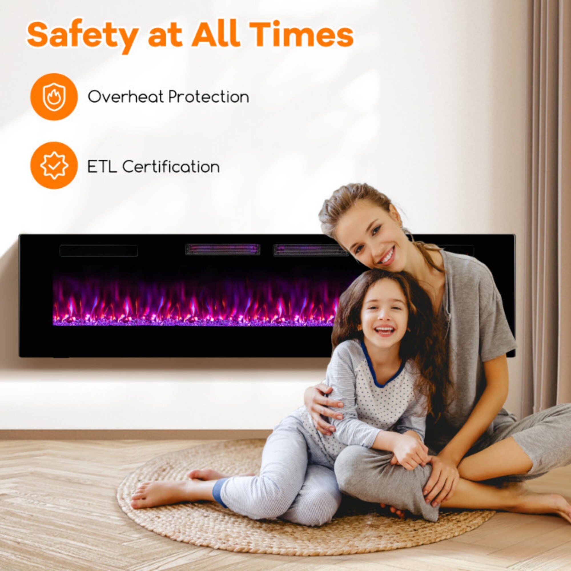 LUCKY ONE LO-FP10235US72 Electric-Fireplaces - View #5