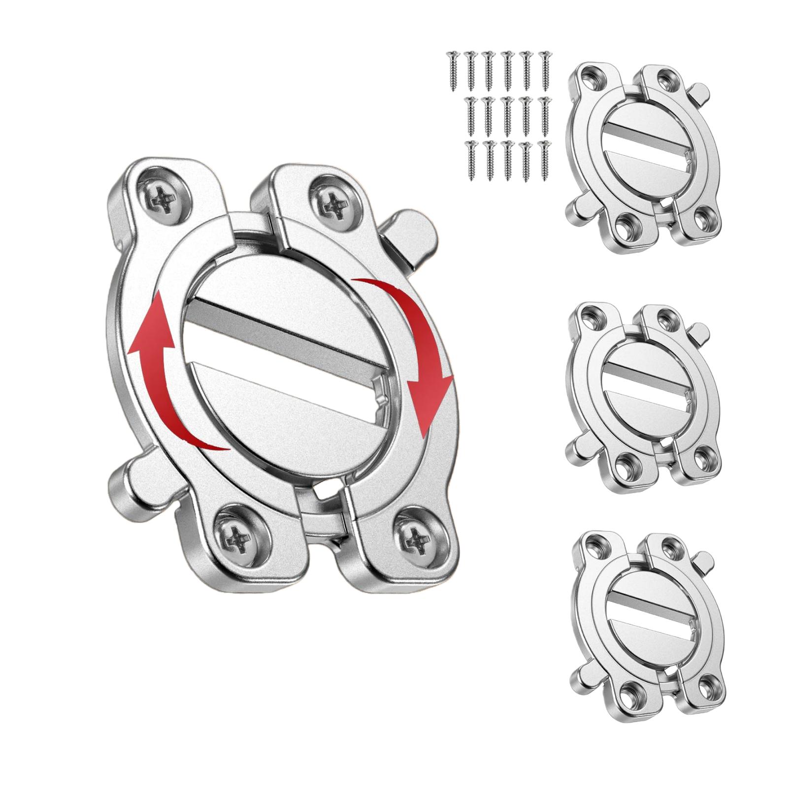 Wudkey 4-Pack Zinc Alloy Table Leaf Locks Heavy Duty Table Extension Latches for Workbench and Furniture Connectors #L4-RE3J4J