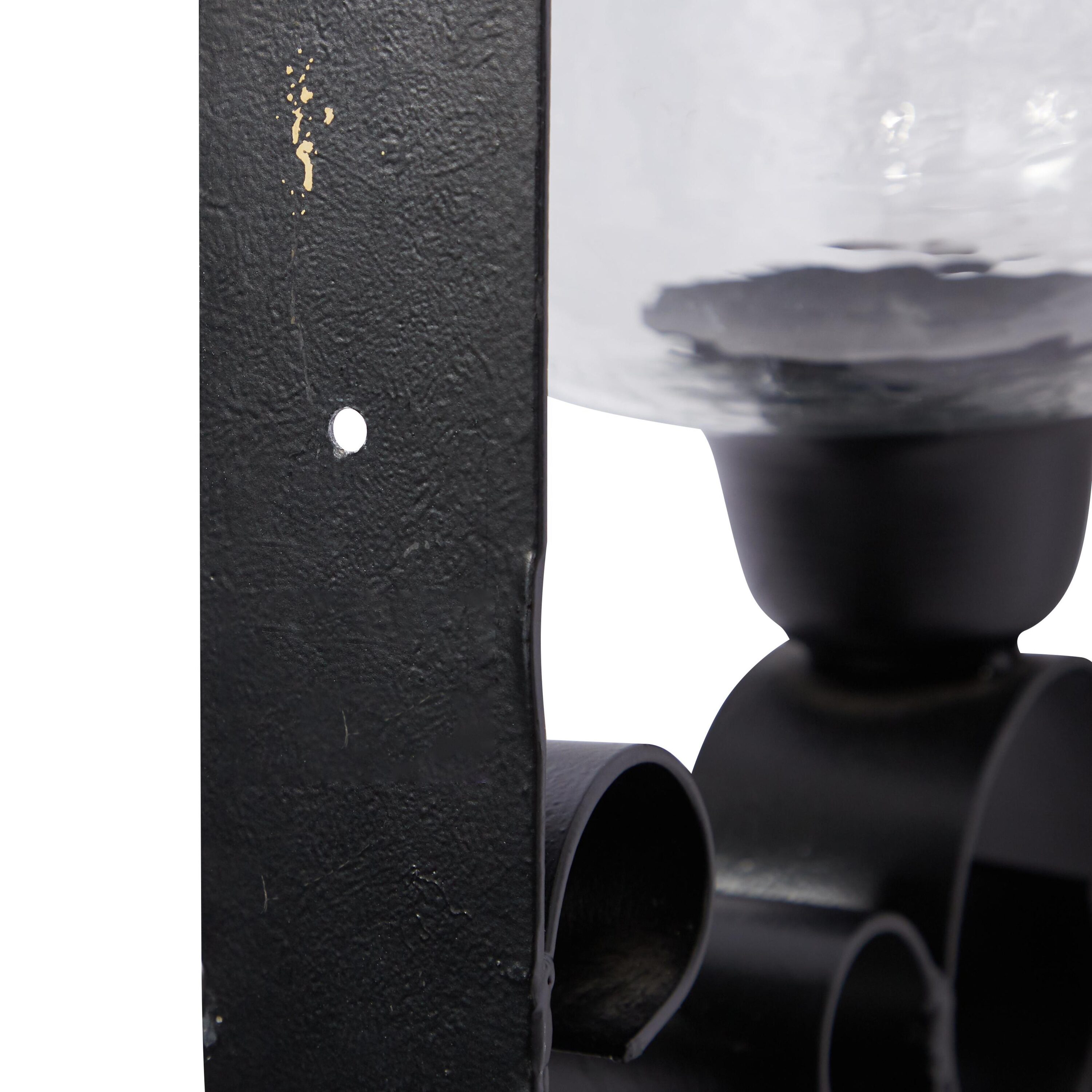 Elegant Traditional Black Iron Wall Sconce, 21" Height