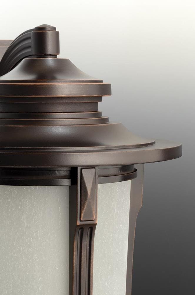 Autumn Haze Cast Aluminum Outdoor Wall Lantern with Frosted Glass