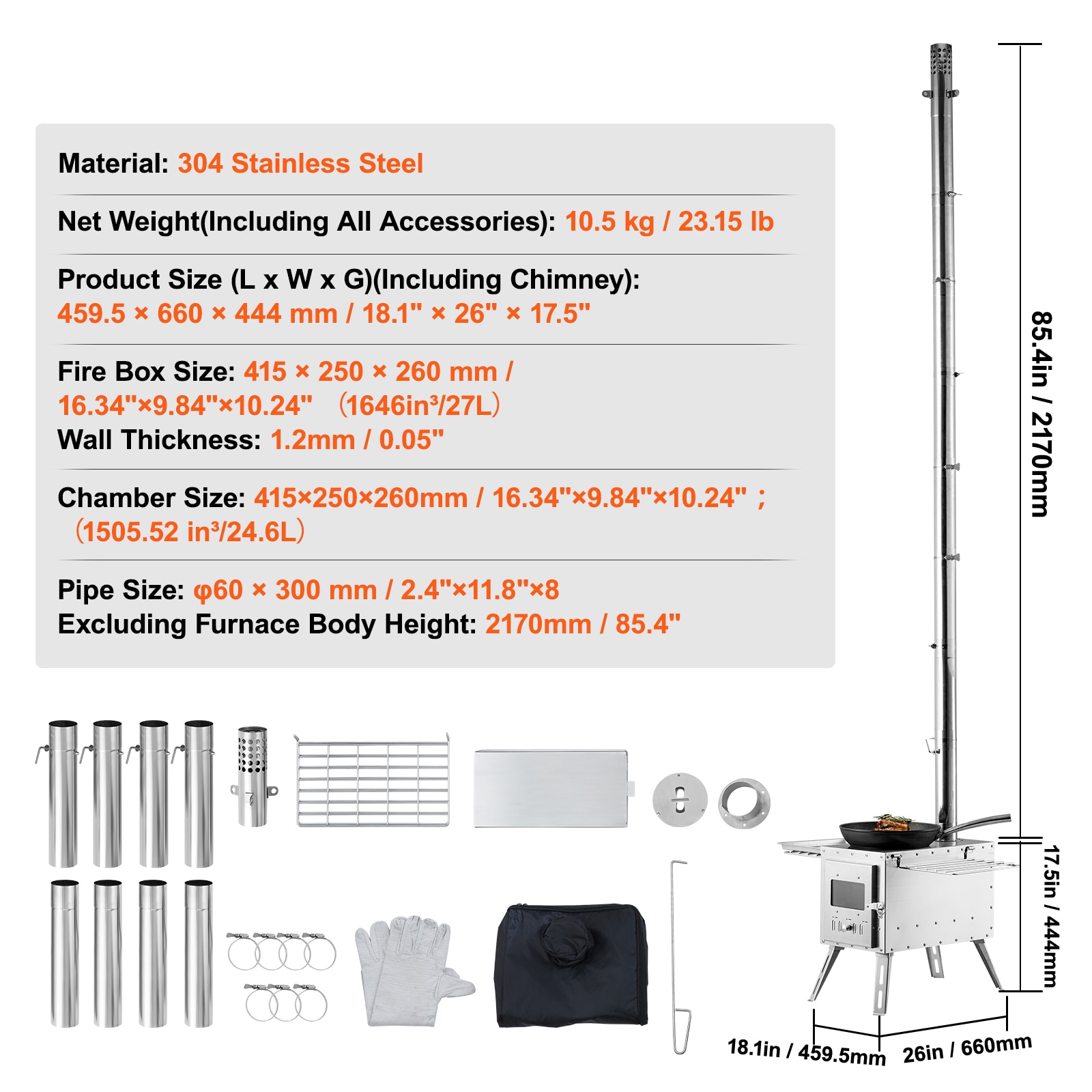 VEVOR ZPQNLFX86INCHJ36WV0 Outdoor-Burners-Stoves - View #8