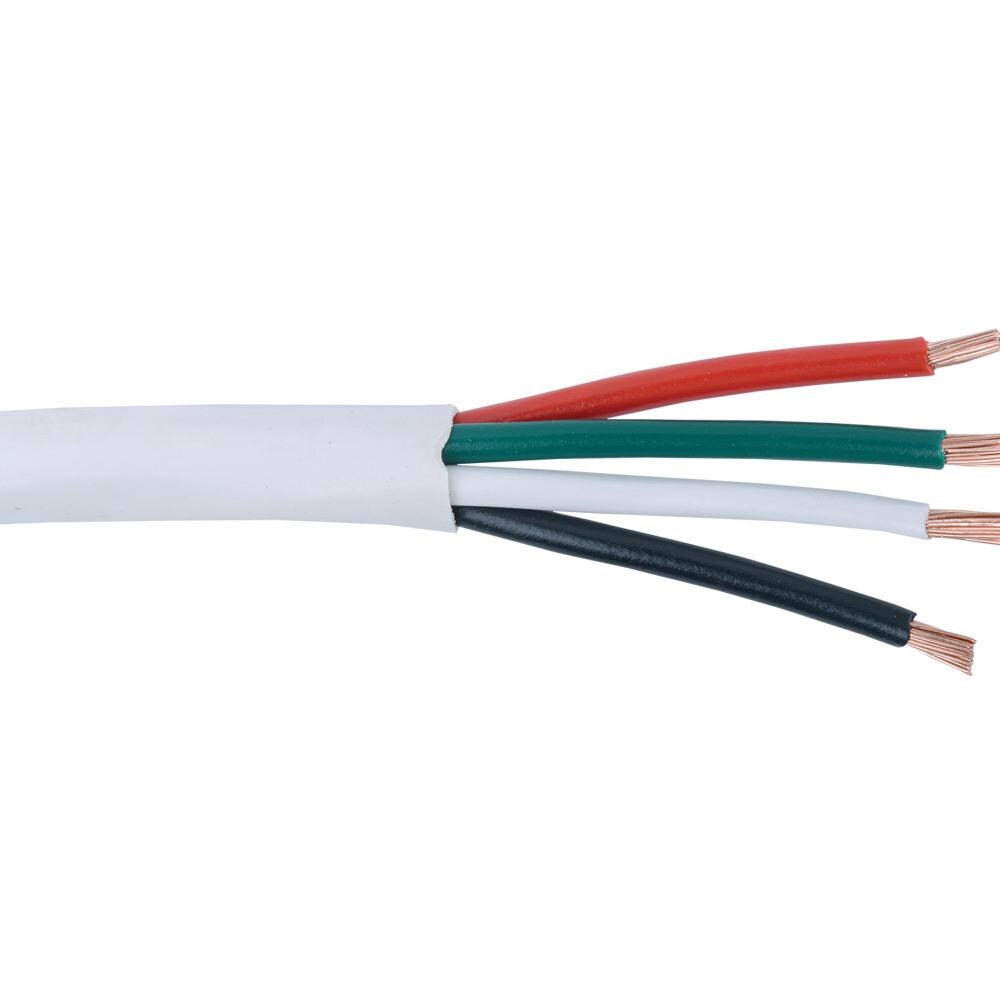  LBRTY019 Liberty Wire and Cable 16-4C-HT HomeTrax Economy 16 AWG 4 Conductor Speaker Cable Box, White