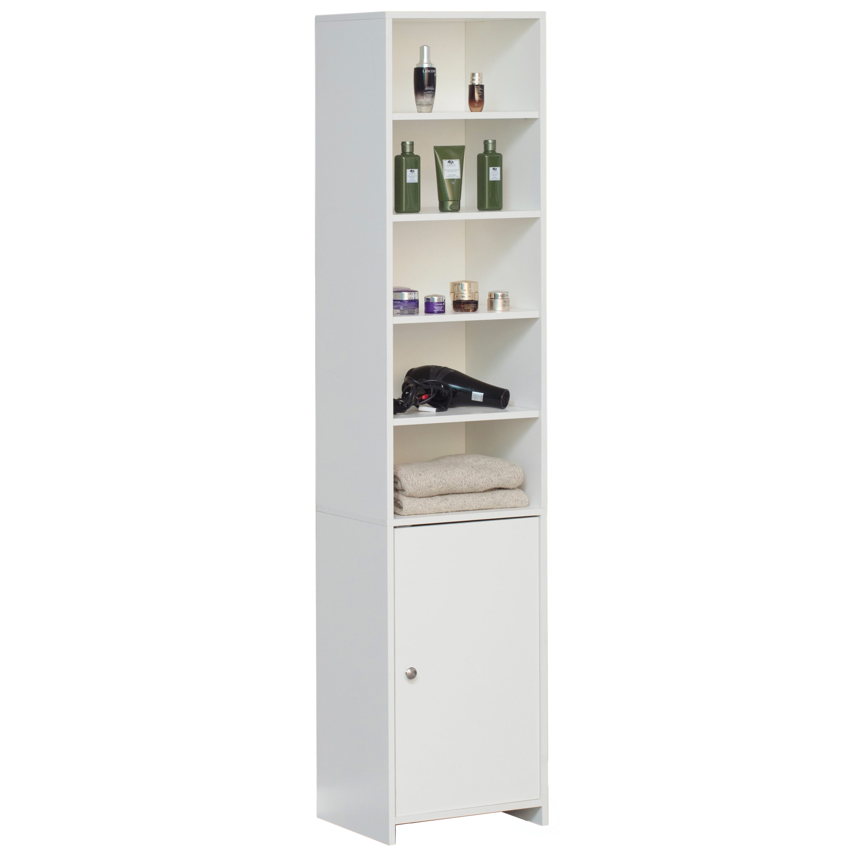 Floor Storage Cabinet Wooden Display Bookcase Free Standing Organizer 2 Door 
