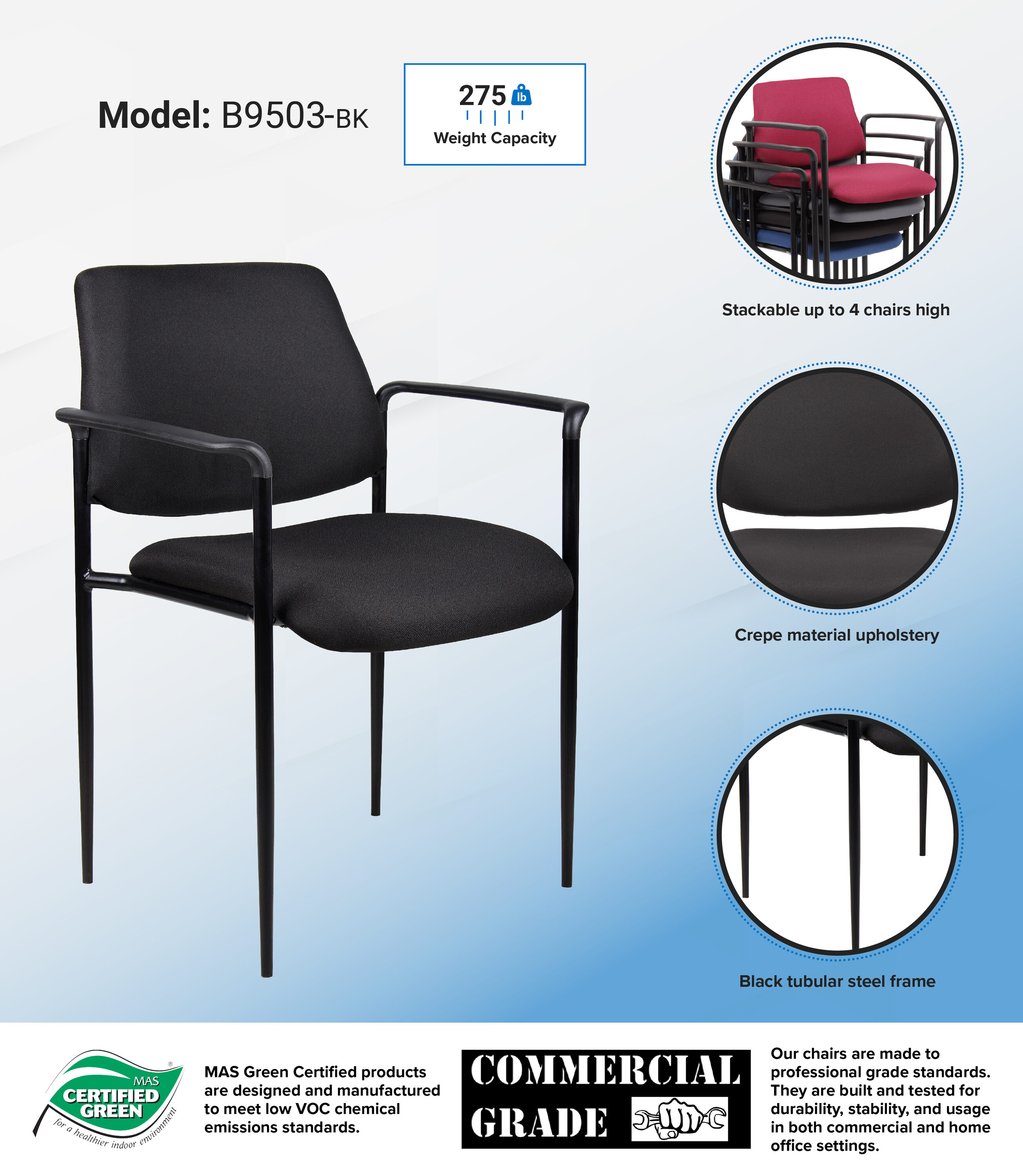 Boss Office Products B9503-BK Office-Chairs - View #7