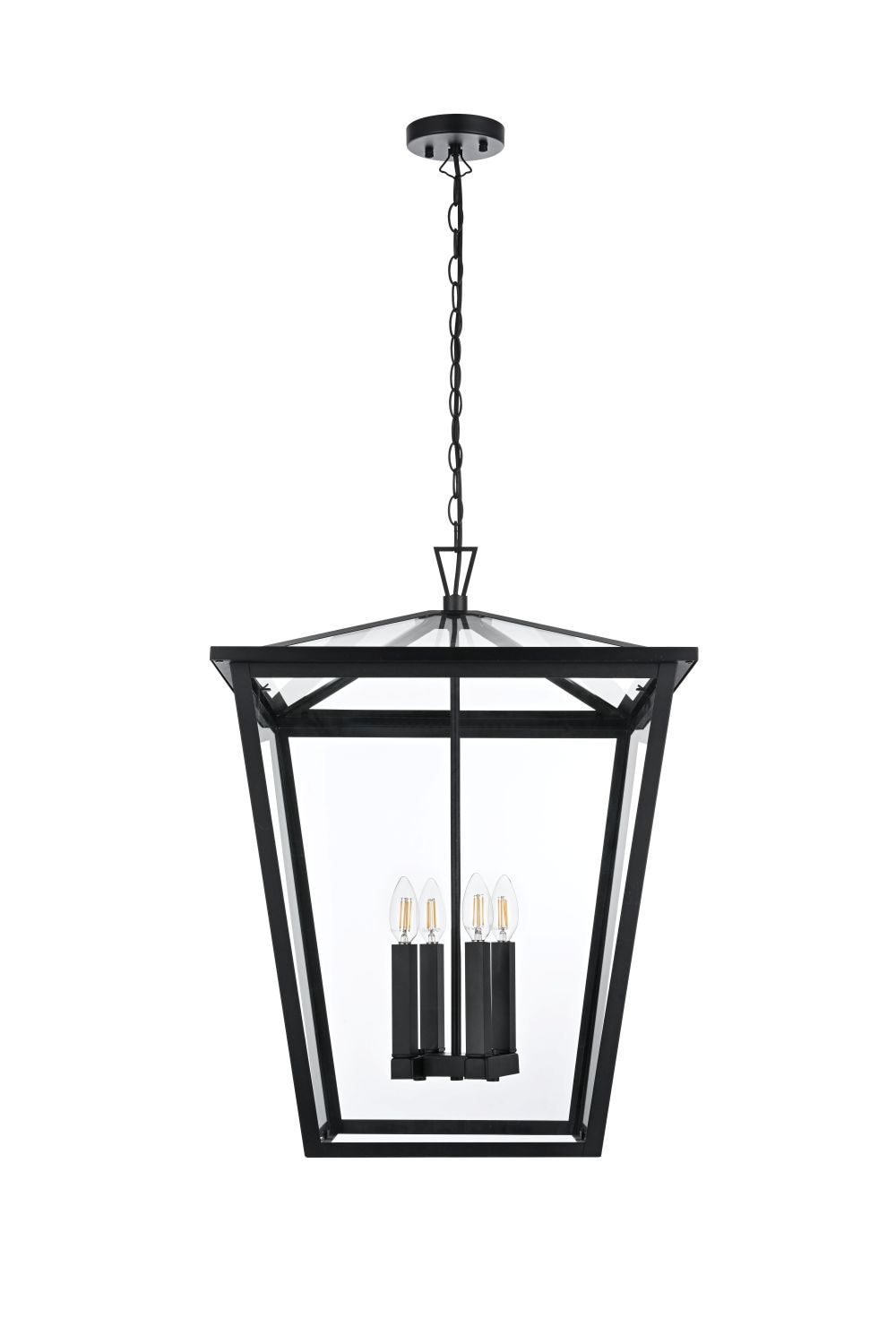 Simply Living Home Ashborne 20 inch Outdoor Pendant in Black
