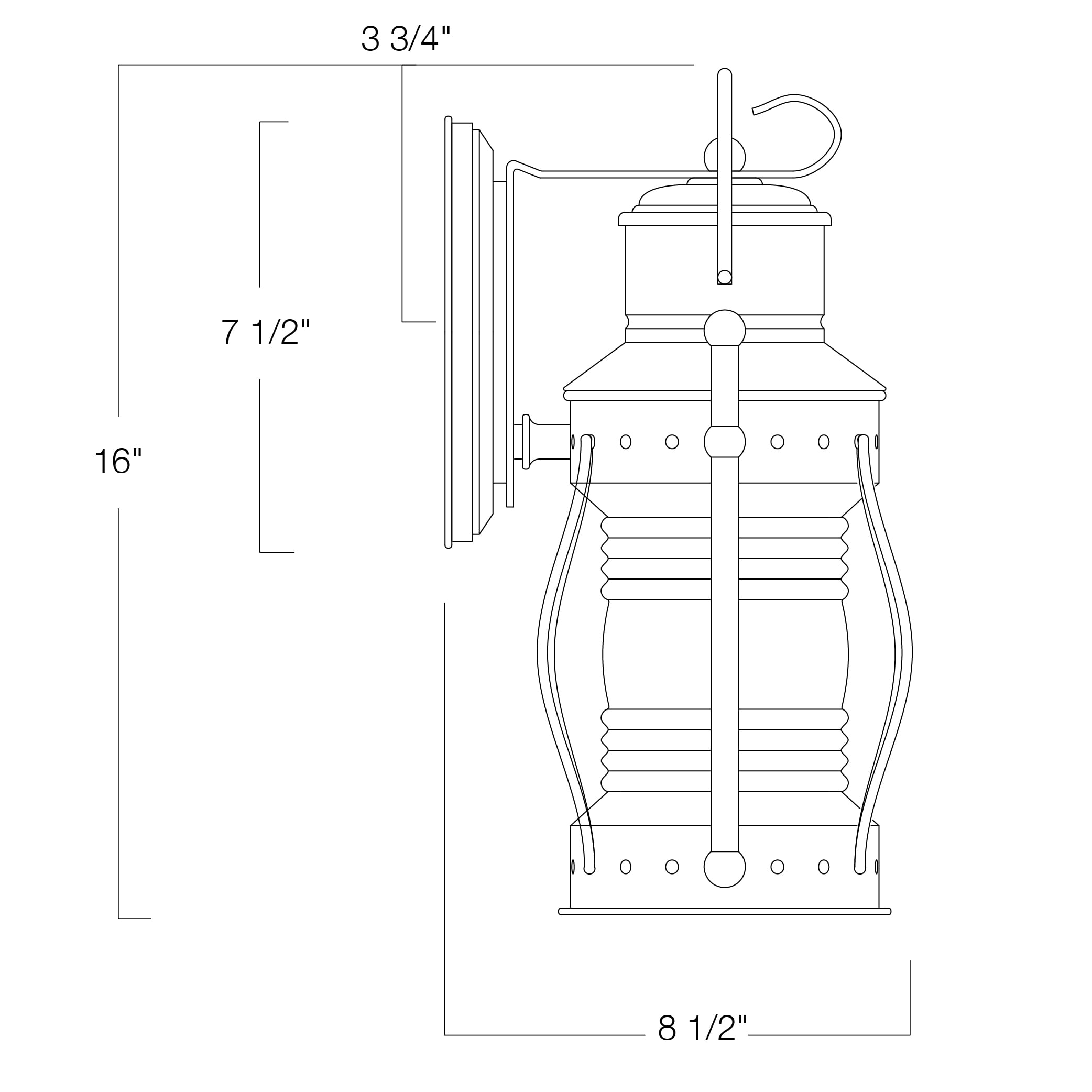 Norwell Lighting 1105-BR-CL Outdoor-Wall-Lighting - View #3