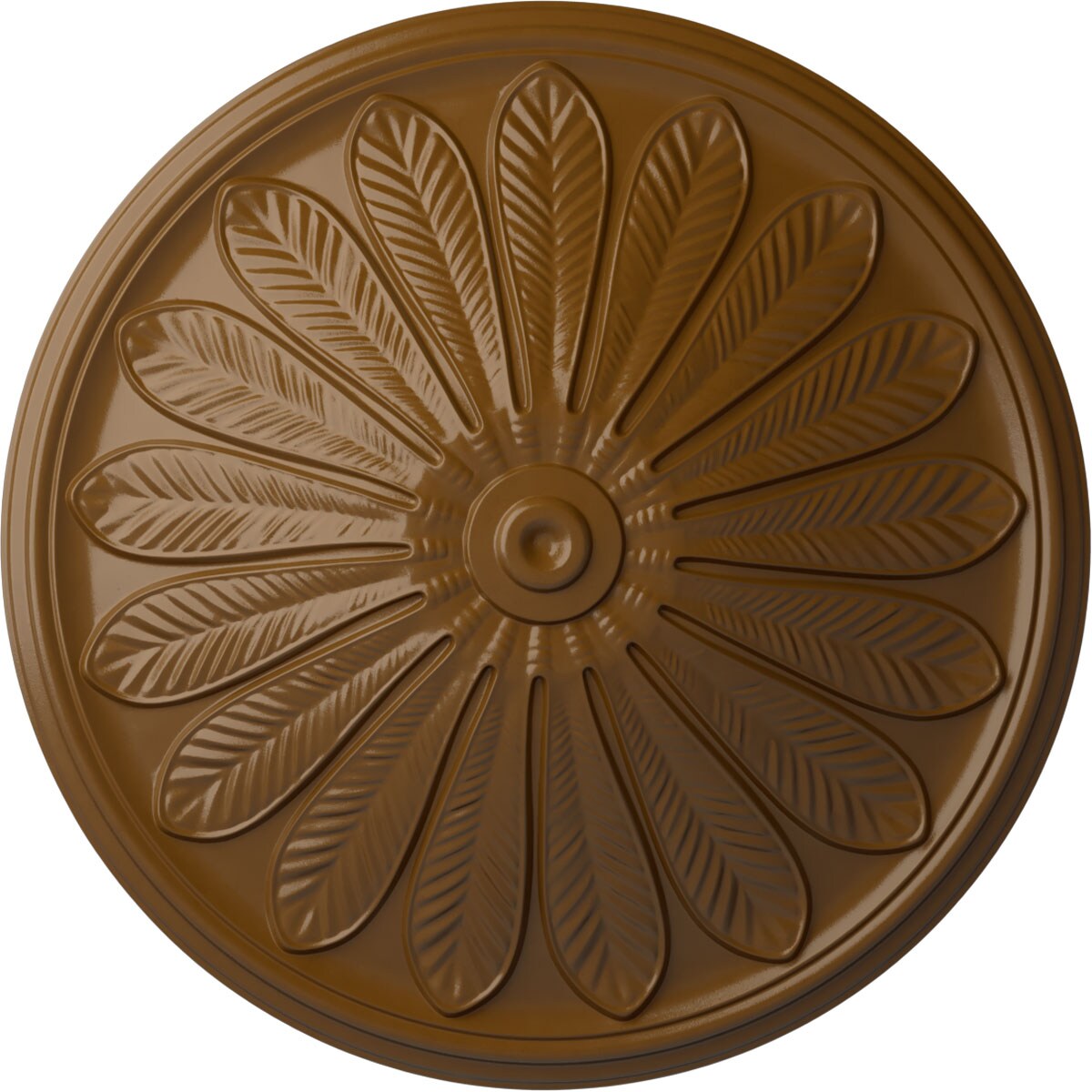Ekena Millwork CM25BRSTF Brontes 25.5-in W x 25.5-in L Painted Smokey Topaz Polyurethane Whole Ceiling Medallion