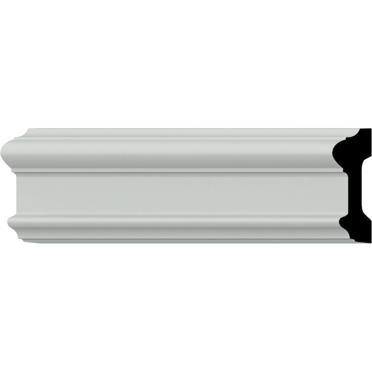 Ekena Millwork CHA04X01BE 1-1/4-in x 3-5/8-in x 7-ft 10-1/2-in Primed Polyurethane Chair Rail Moulding