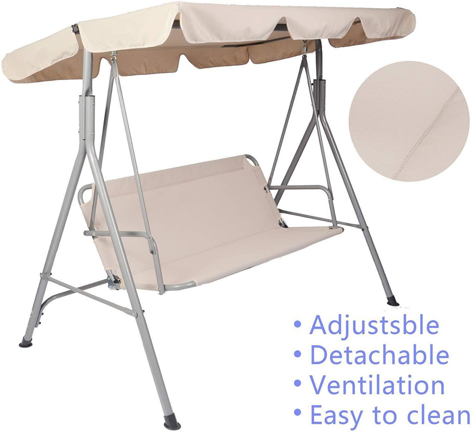 Maocao Hoom JLP154039 Beige Porch Swing Canopy