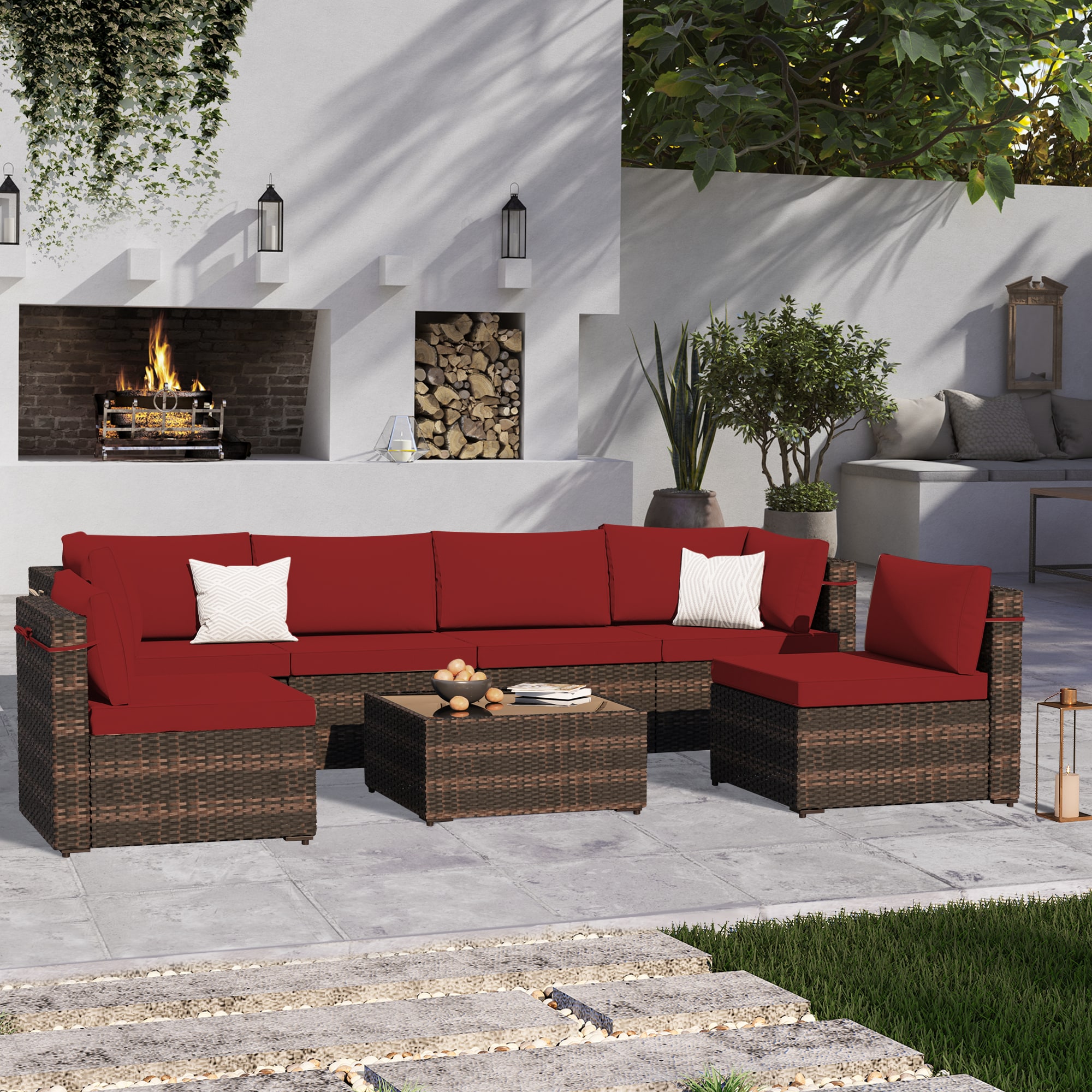 Patio Watcher RT-JD7-B-RED Patio-Conversation-Sets - View #2