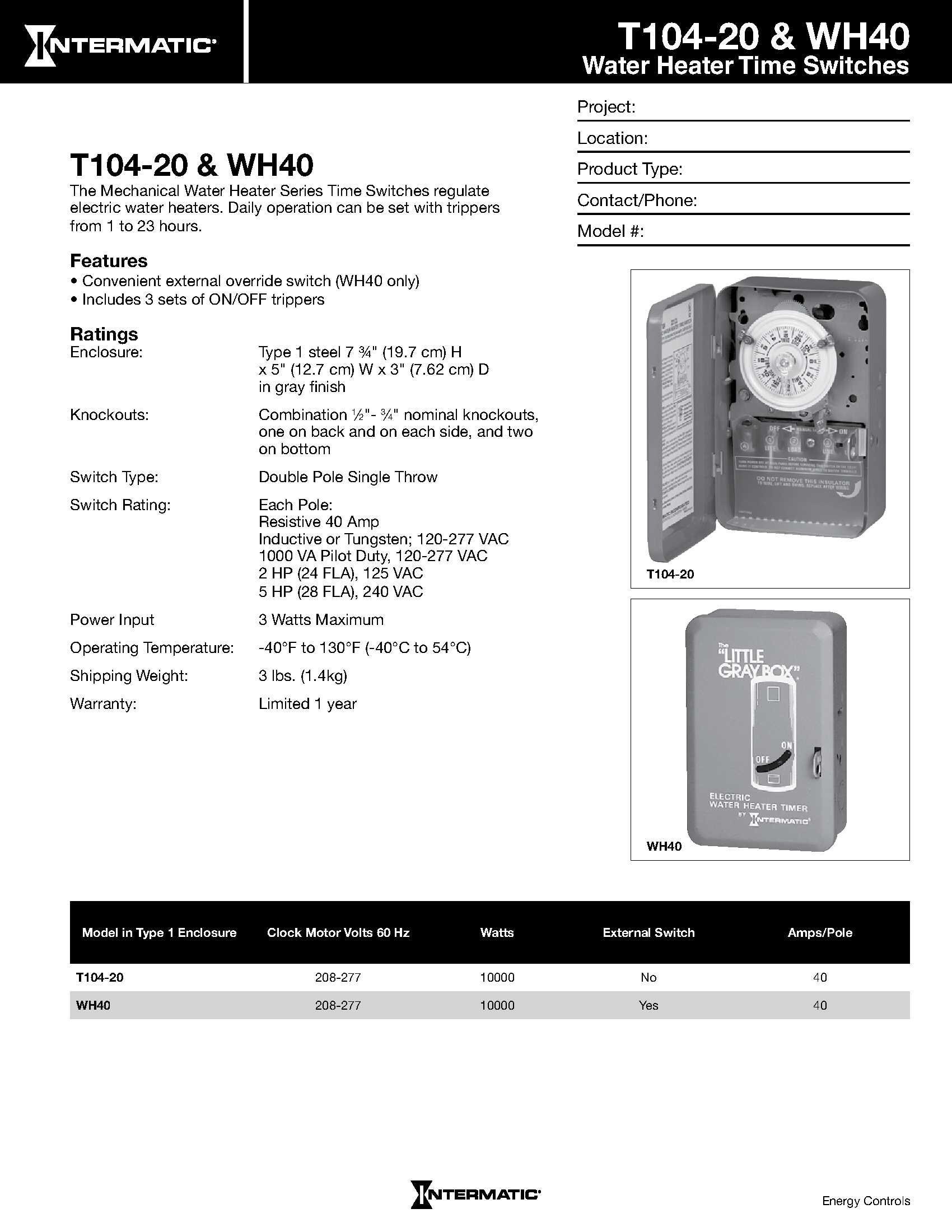 Intermatic INTERMATIC - WH40D89 timers - View #3