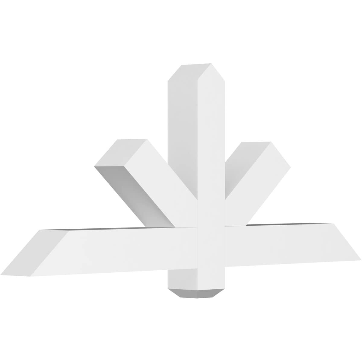 Ekena Millwork GBP048X20X0404KEN00 Kennewick White PVC Gable bracket