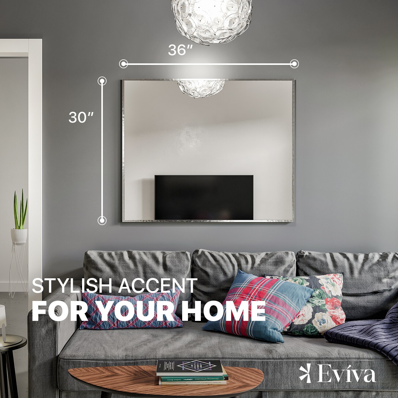 Eviva EVMR-36X30-CH Decor-Mirrors - View #2