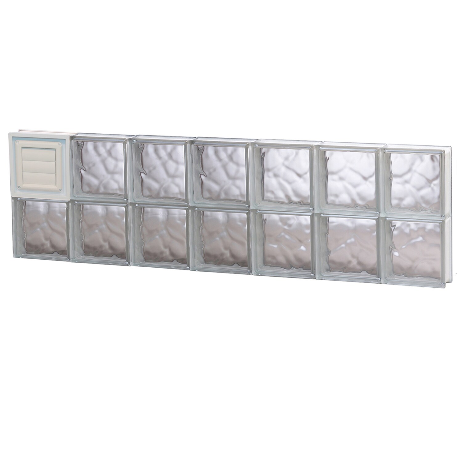 REDI2SET D4212DC Wavy Glass 40-1/4-in x 11-1/2-in Frameless Replacement Dryer vent Glass Block Window