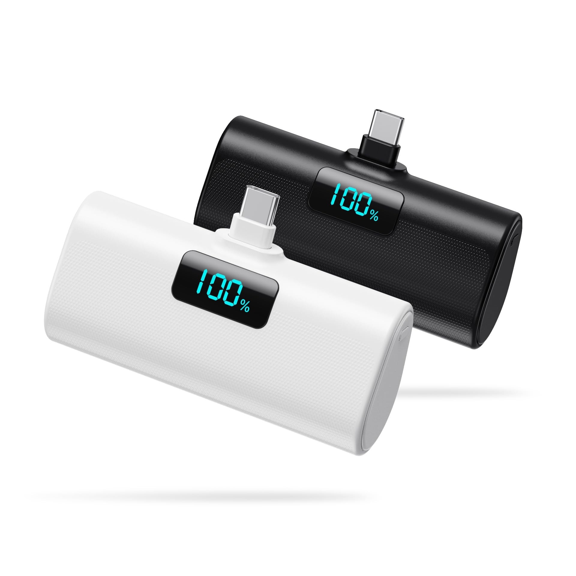 Oyezvary 2 Pack Portable Charger USB C for iPhone 17 16 15 Series Android Samsung 5200mAh Power Bank Pocket Size Built in Connector #LOZ0429F20