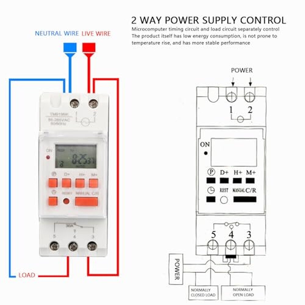 Afoxsos Digital Timer Switch Programmable 7 Day 28 Schedule ...