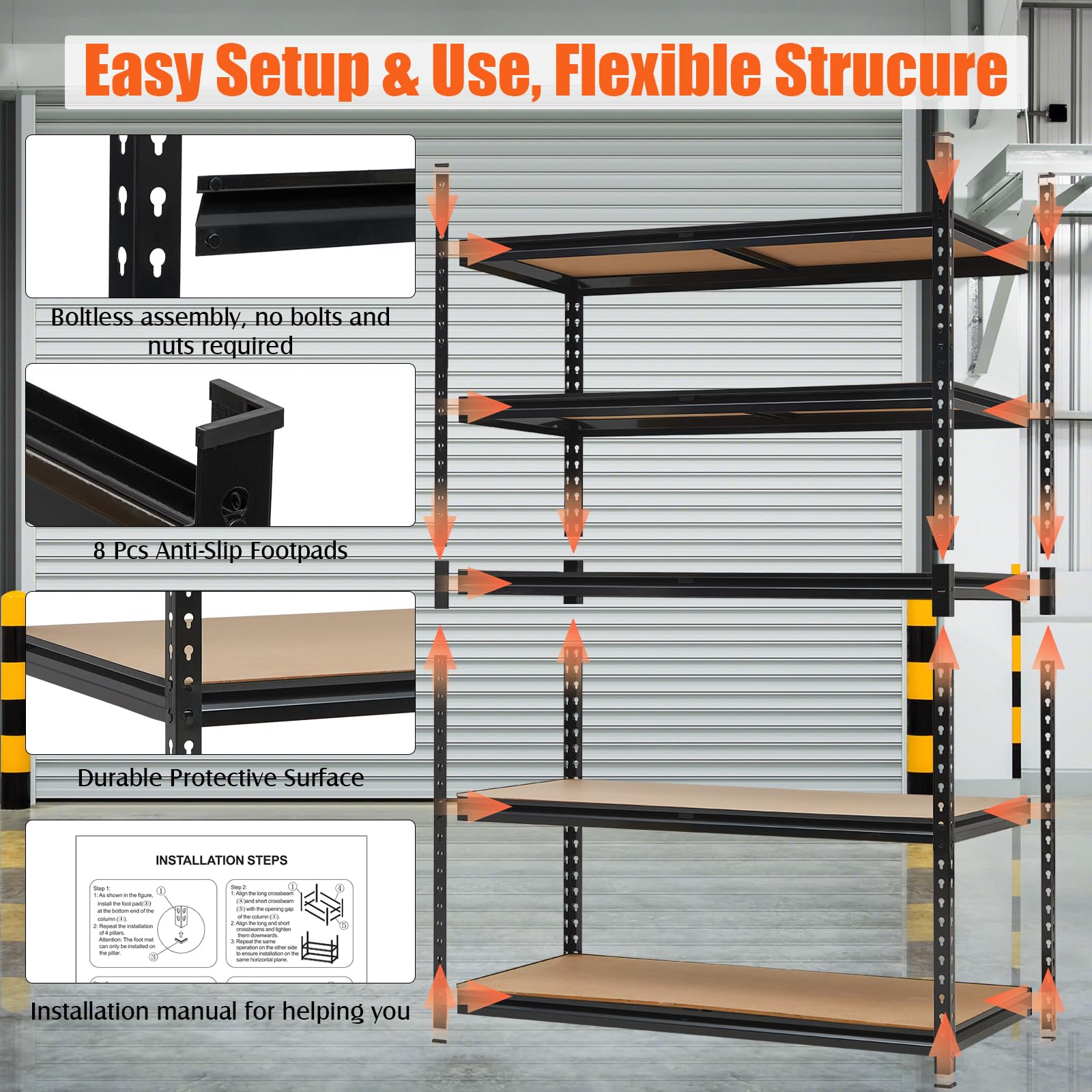 GarveeLife 4E2-CWJ2-0407023 Free-Standing-Shelving - View #7