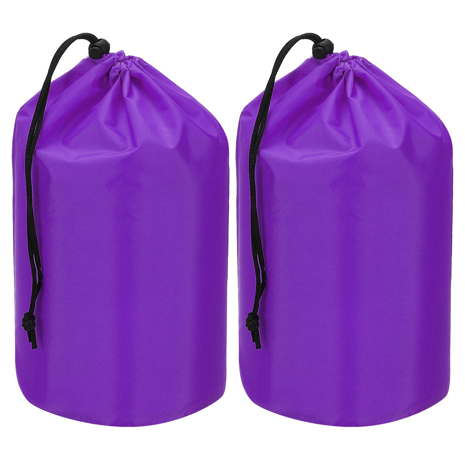 PATIKIL Stuff Sack 2pcs 8 x 16 Inch Waterproof Outdoor Storage Sack Portable Drawstring Dust Flap Bag Lightweight Bag for Camping Hiking Travel Purple