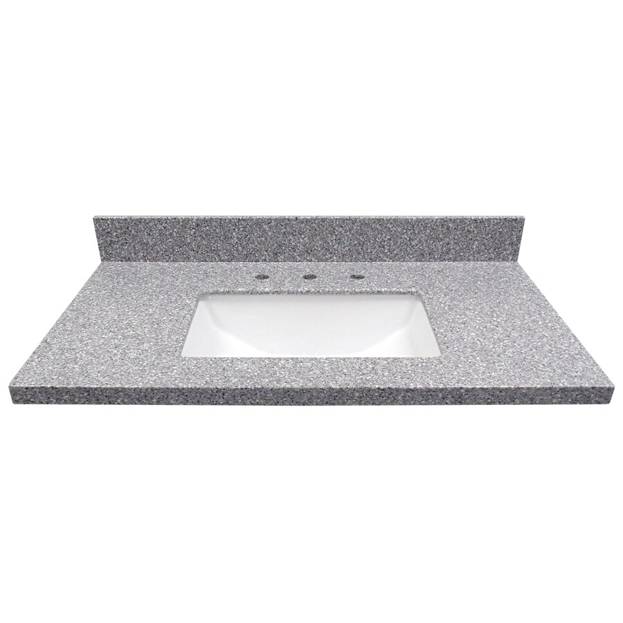 US Marble 3718W700503 37-in Ec Rushmore Solid Surface Bathroom Vanity Top