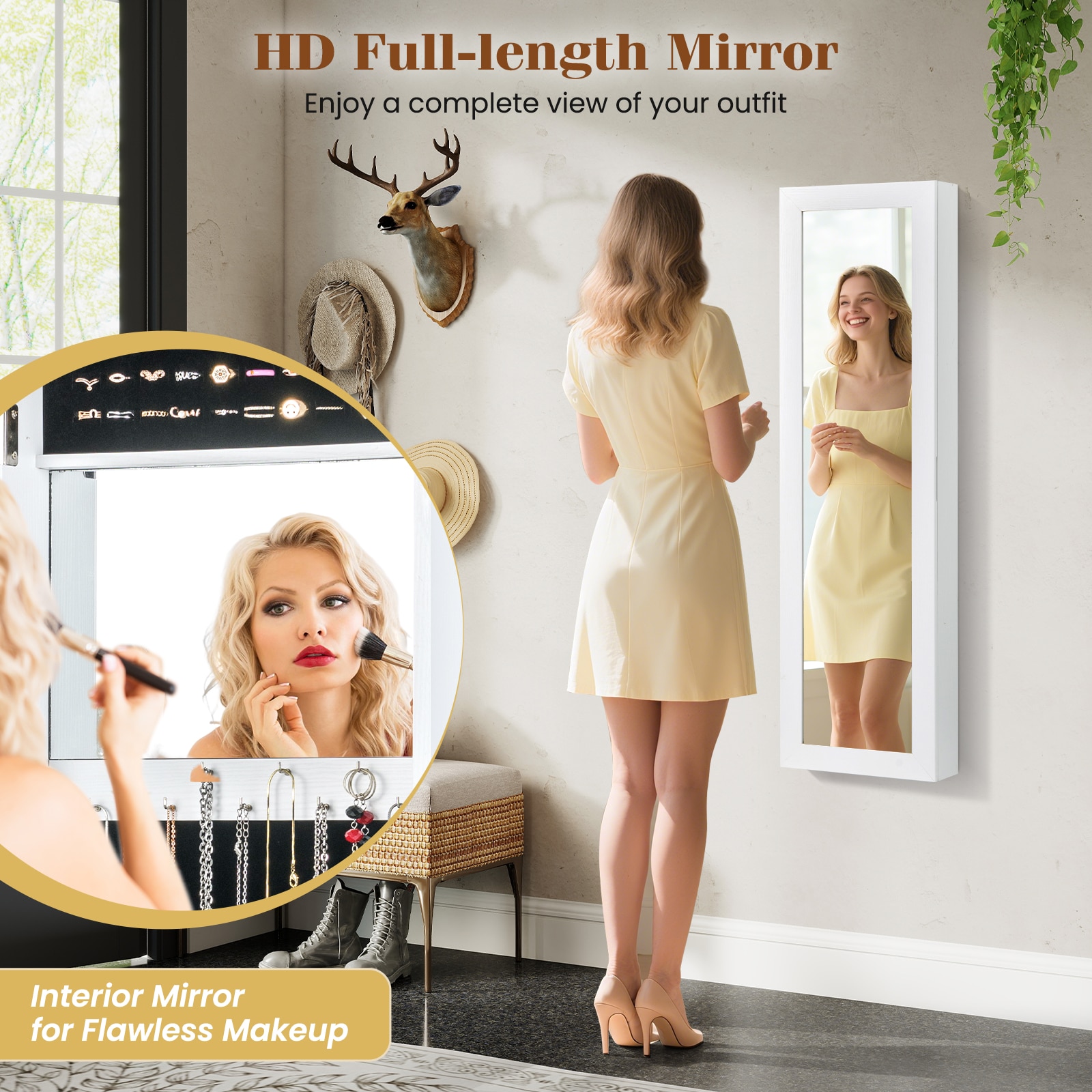 Iseryn NU80828WH Jewelry-Armoires - View #5