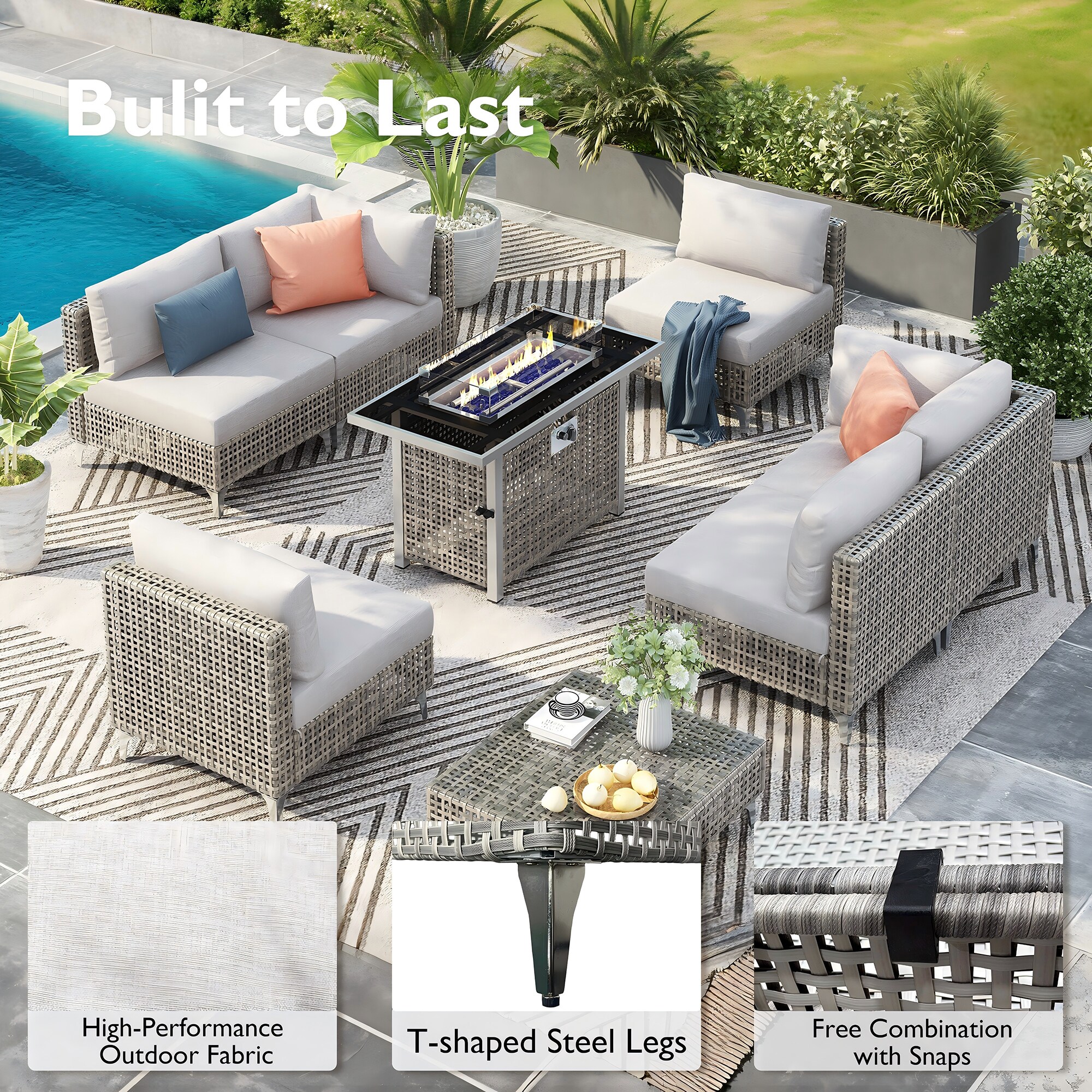 SINOFURN SYB260074GY Patio-Sofas-Daybeds - View #10
