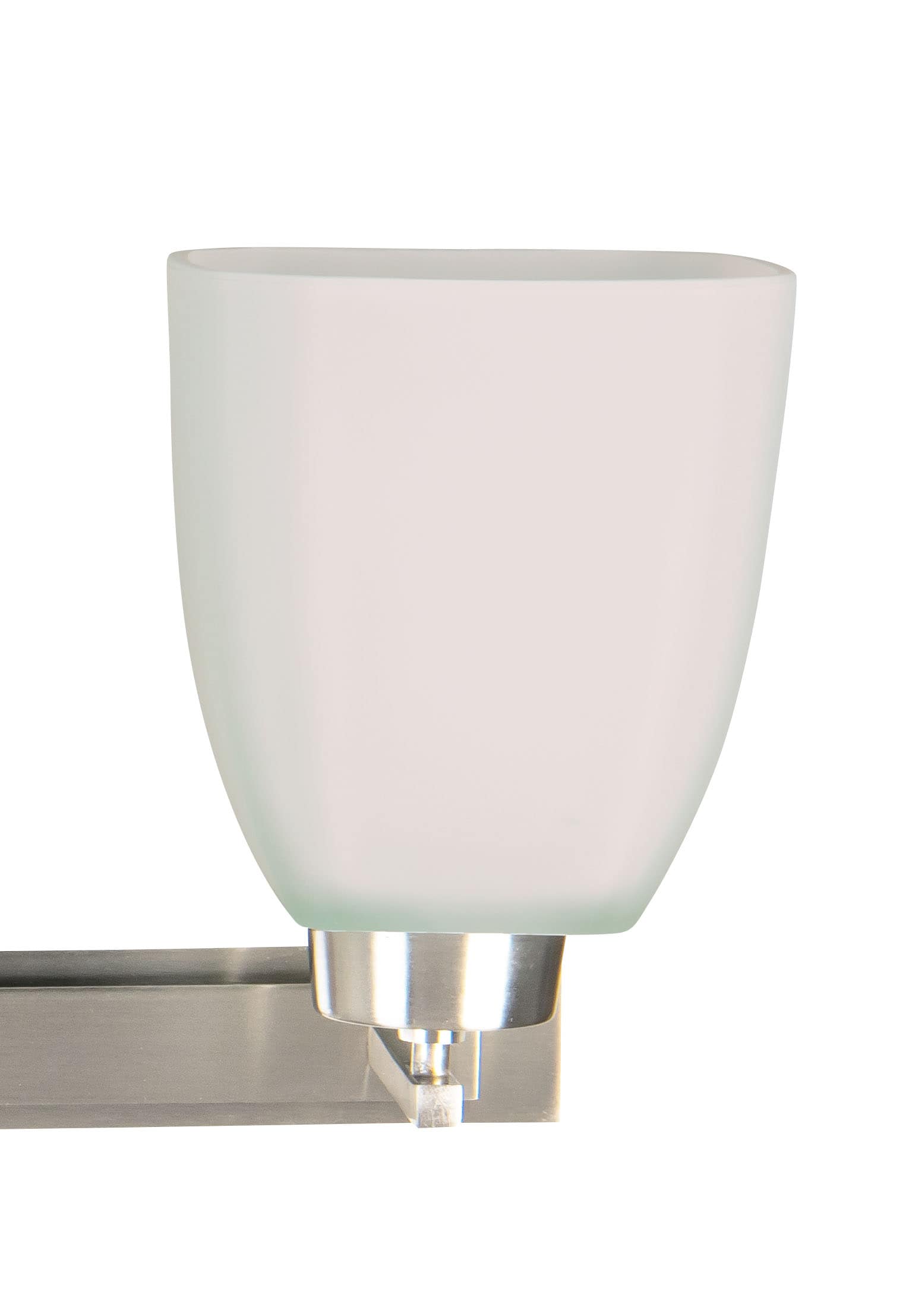 Satin Nickel 3-Light Vanity with Frosted Glass Shades