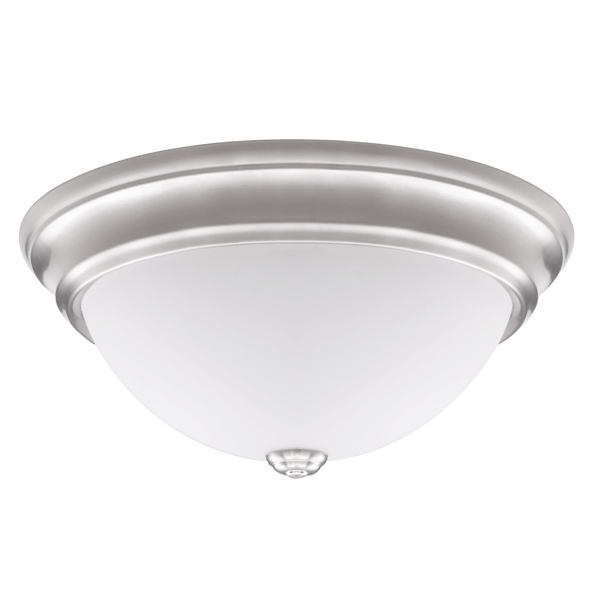 Project Source MXL1057-LED24K9030N 1 -Light 13-in Brushed Nickel Integrated LED Flush Mount Light
