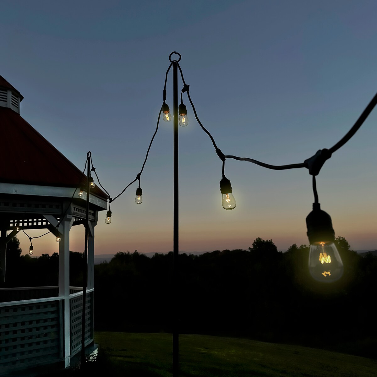 Harbor Breeze 9-ft H Black Powder-coated Steel Outdoor String