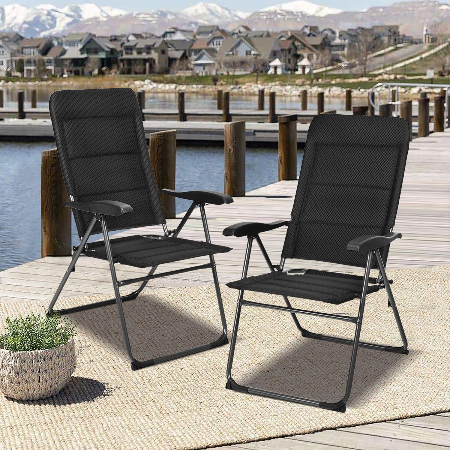 WELLFOR DOJ70271BK-2 Patio-Chairs - View #9