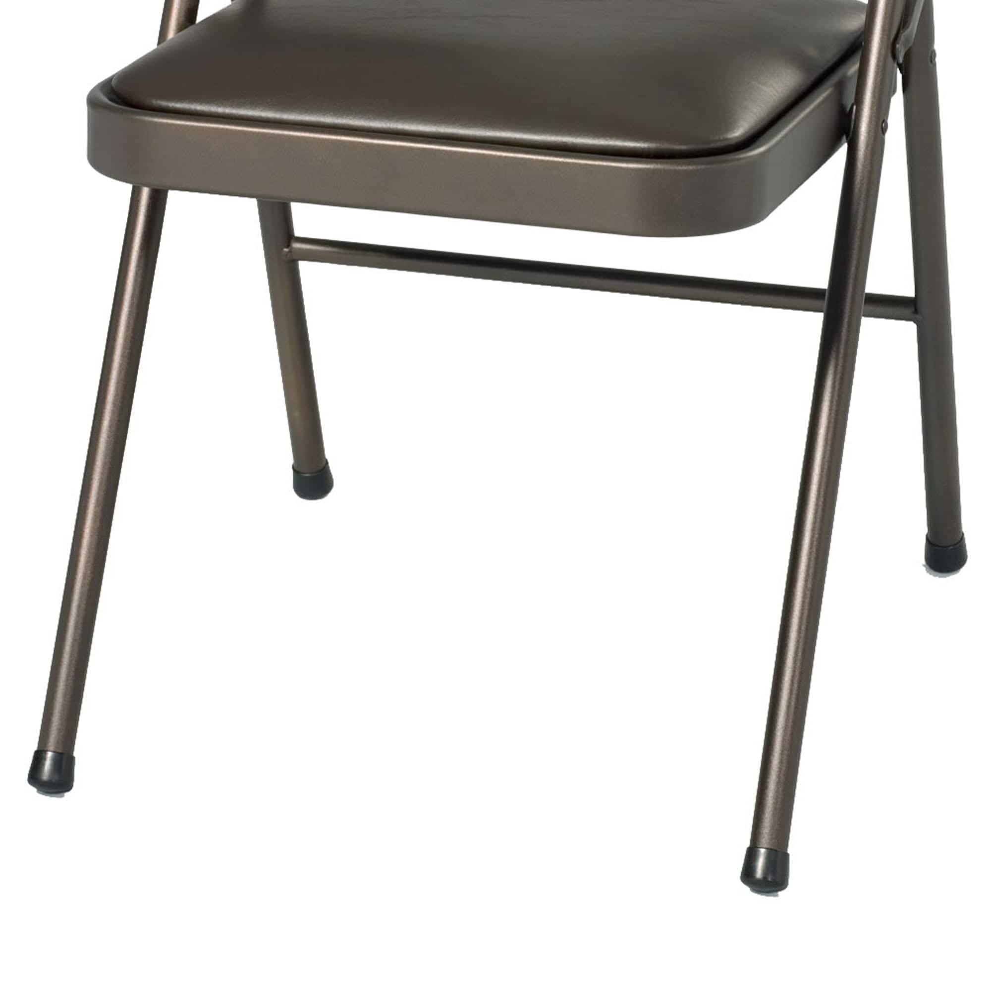 MECO Sudden Comfort Deluxe Chicory Lace Vinyl Padded Folding Chair