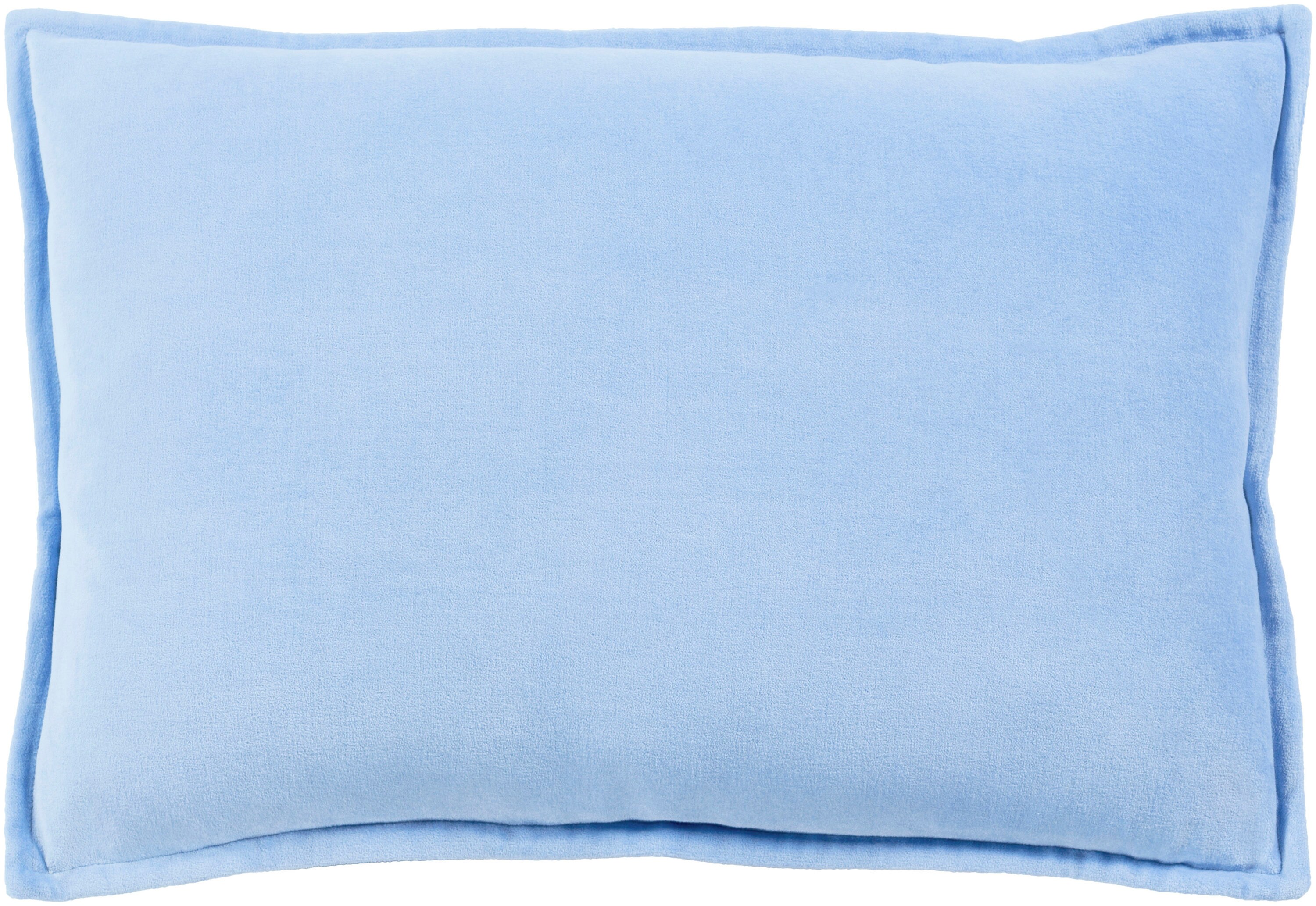 Surya Cotton Velvet 18-in x 18-in Bright Blue Indoor Decorative Pillow