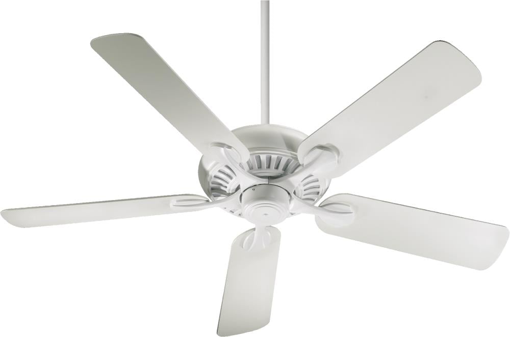 Quorum International 191525-8 Pinnacle Patio 52-in Outdoor Studio White with Studio White Blades Ceiling Fan Without Light ( 5 -Blade )