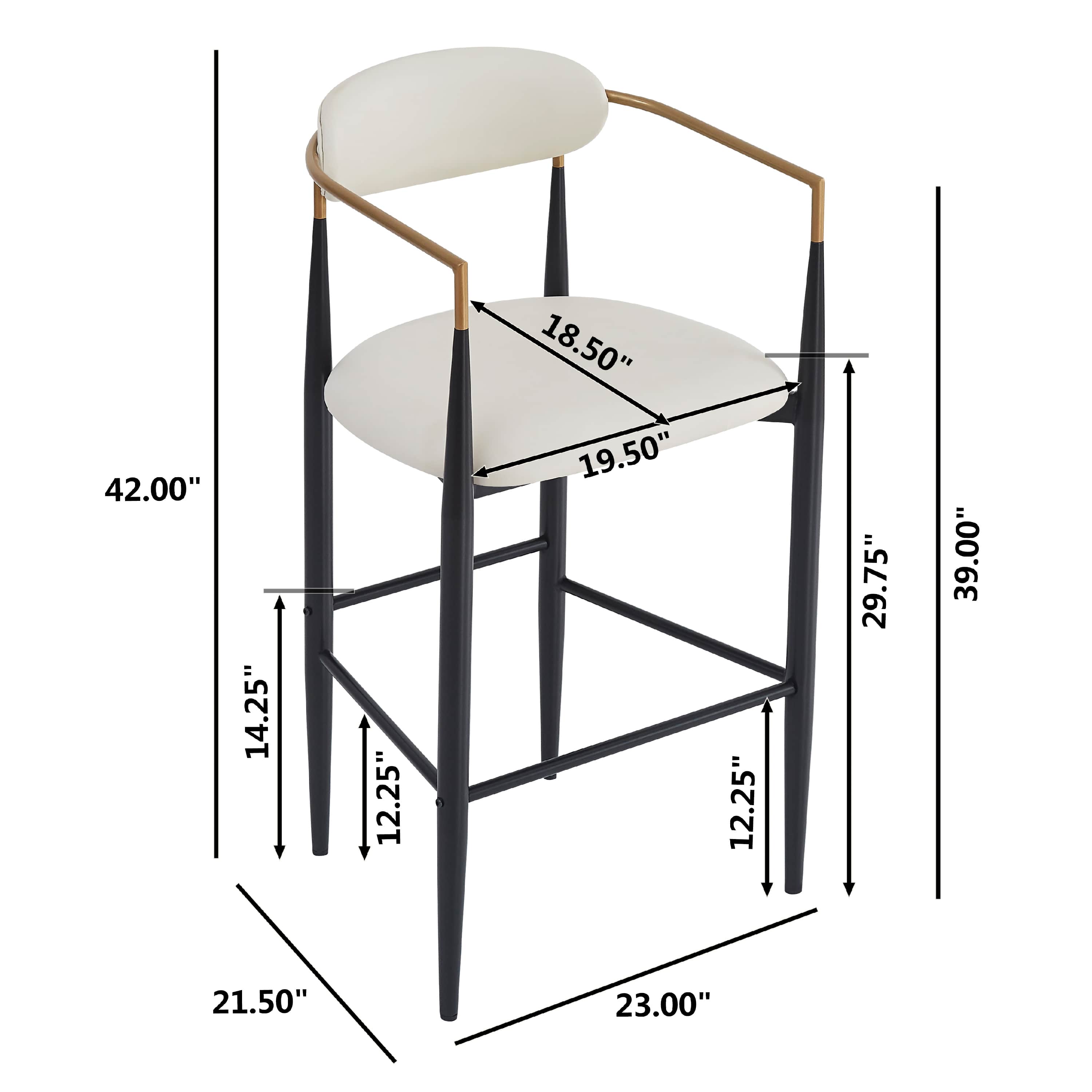 Vynxaria LEXY0150-DJCY-2WHB Dining-Chairs - View #4